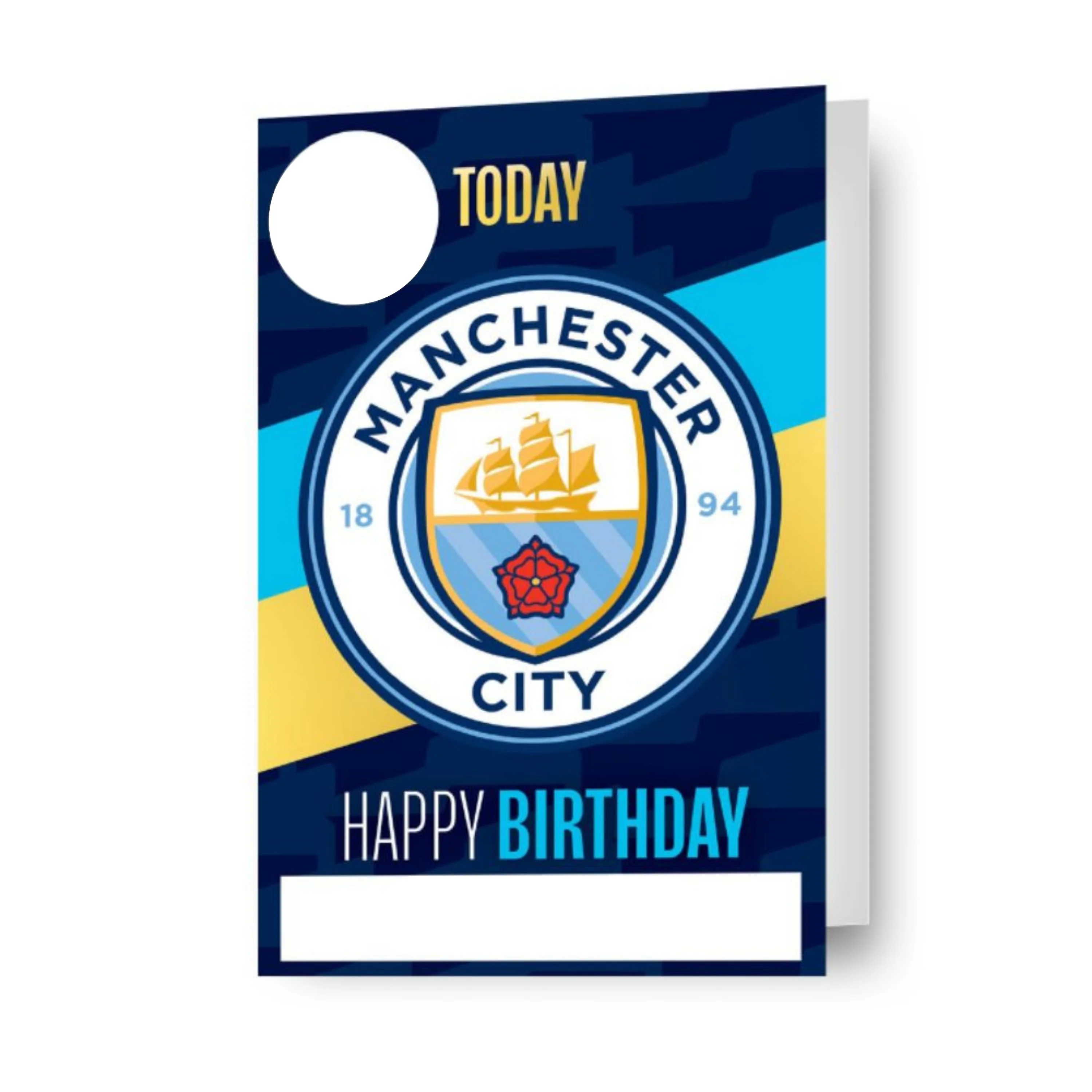 Manchester City FC Personalise Birthday Card With Sticker Sheet - Image 3