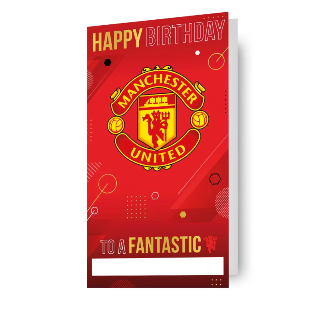 Manchester United FC Personalise Birthday Card With Sticker Sheet - Image 3