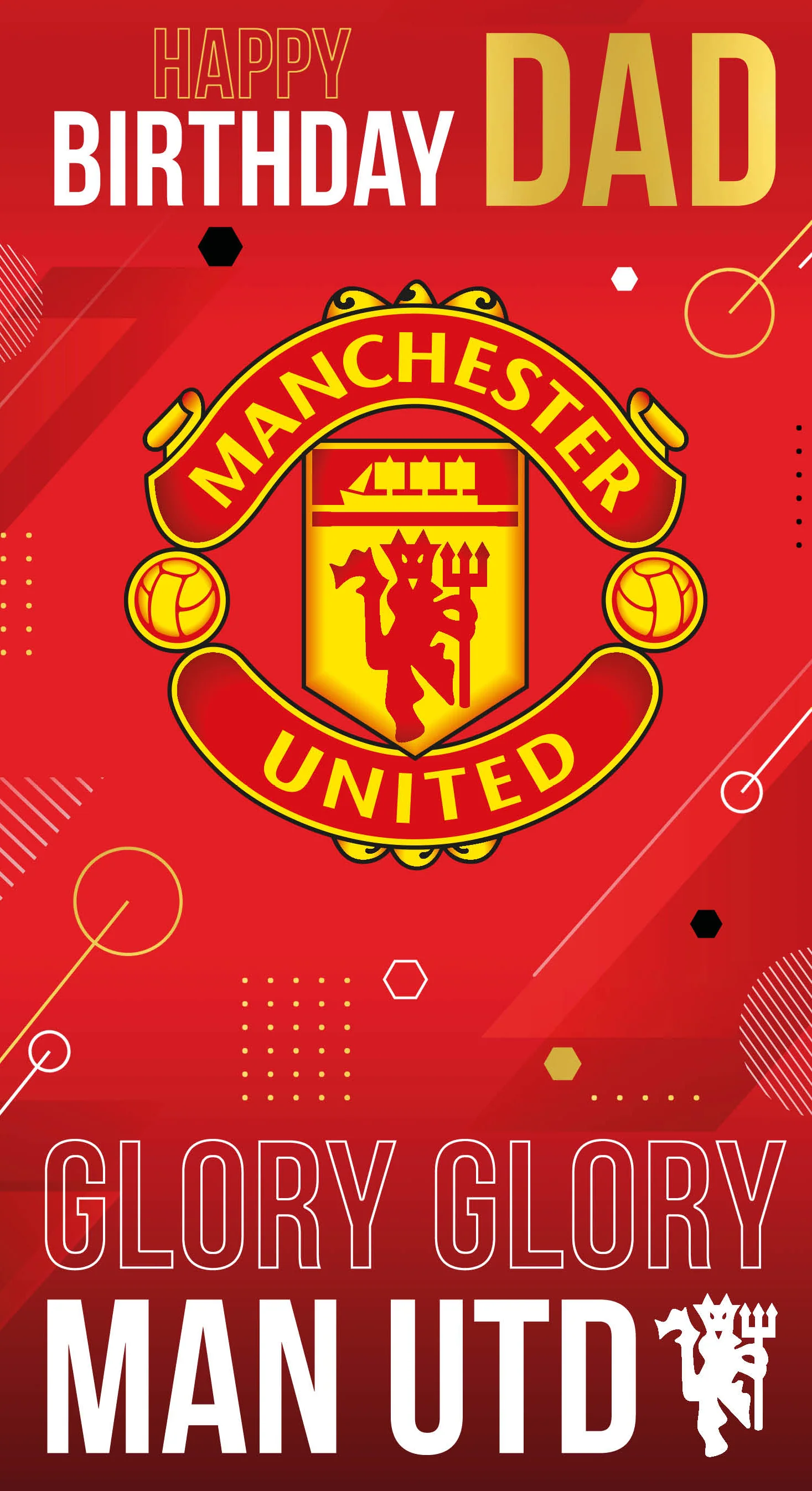 Manchester United FC 'Dad' Birthday Card - Image 2