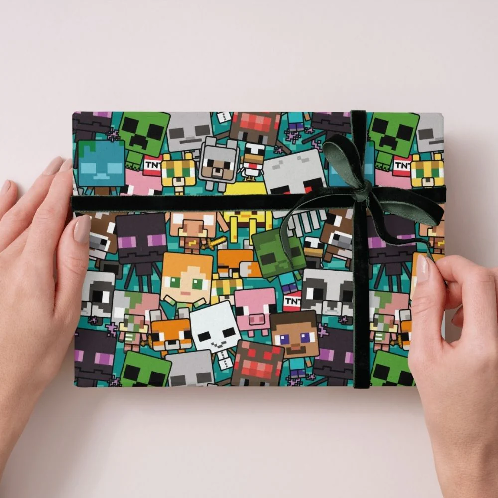 Minecraft 2m Roll Wrapping Paper - Image 4