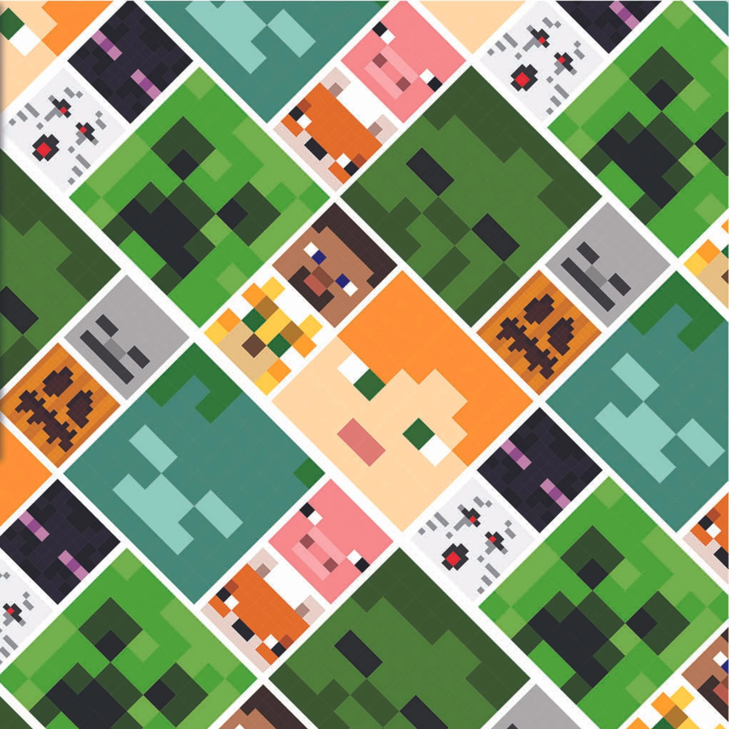 Minecraft 4 Sheets & 4 Tags Gift Wrap Bundle - Image 2