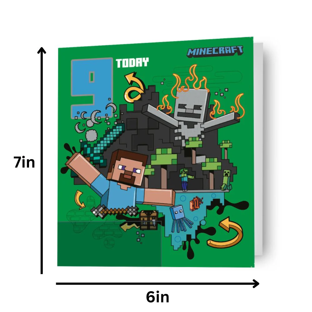 Minecraft Age 9 Birthday Card - Image 2