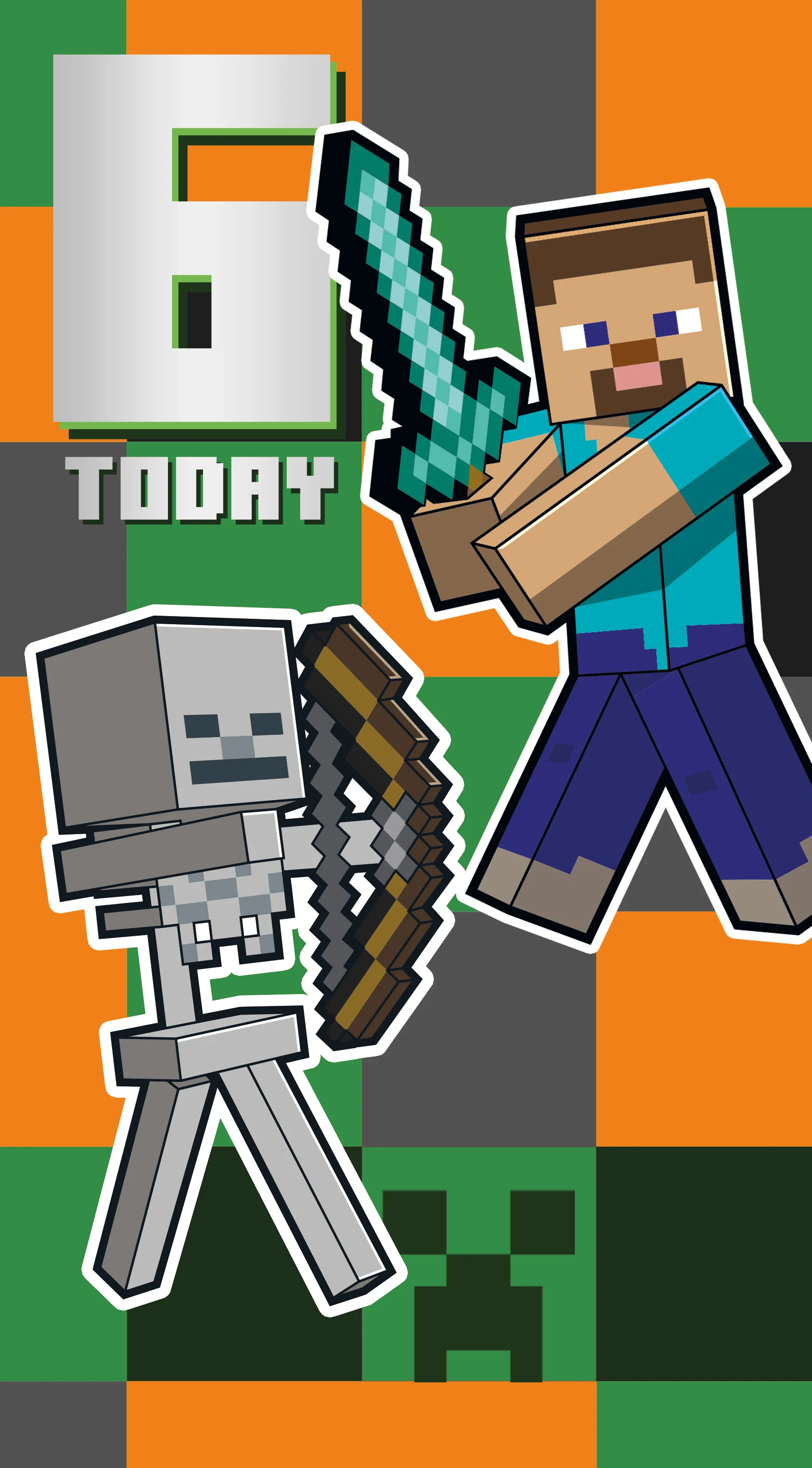 Minecraft Age 6 Birthday Card - Image 3