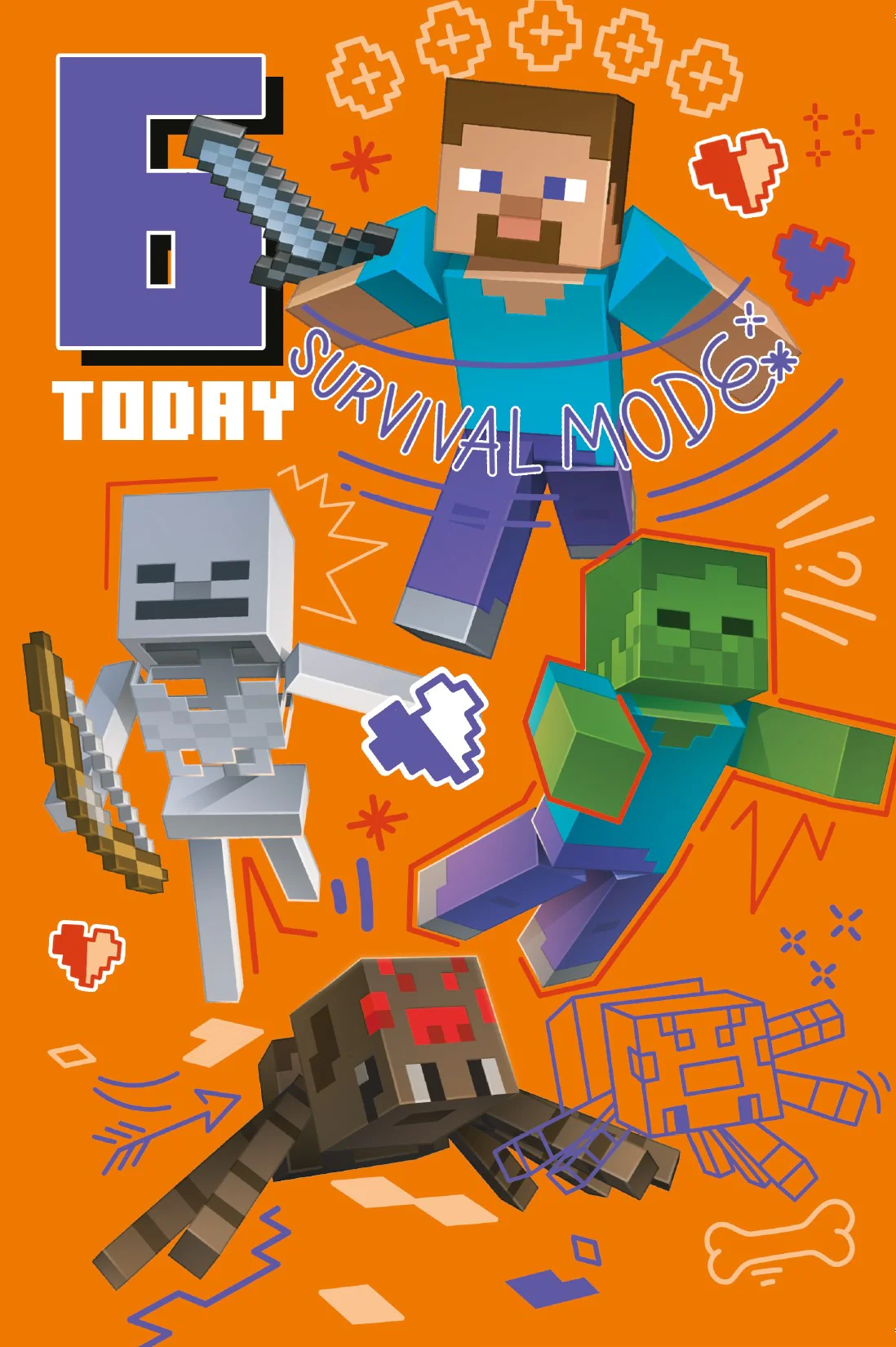 Minecraft Age 6 Birthday Card - Image 3