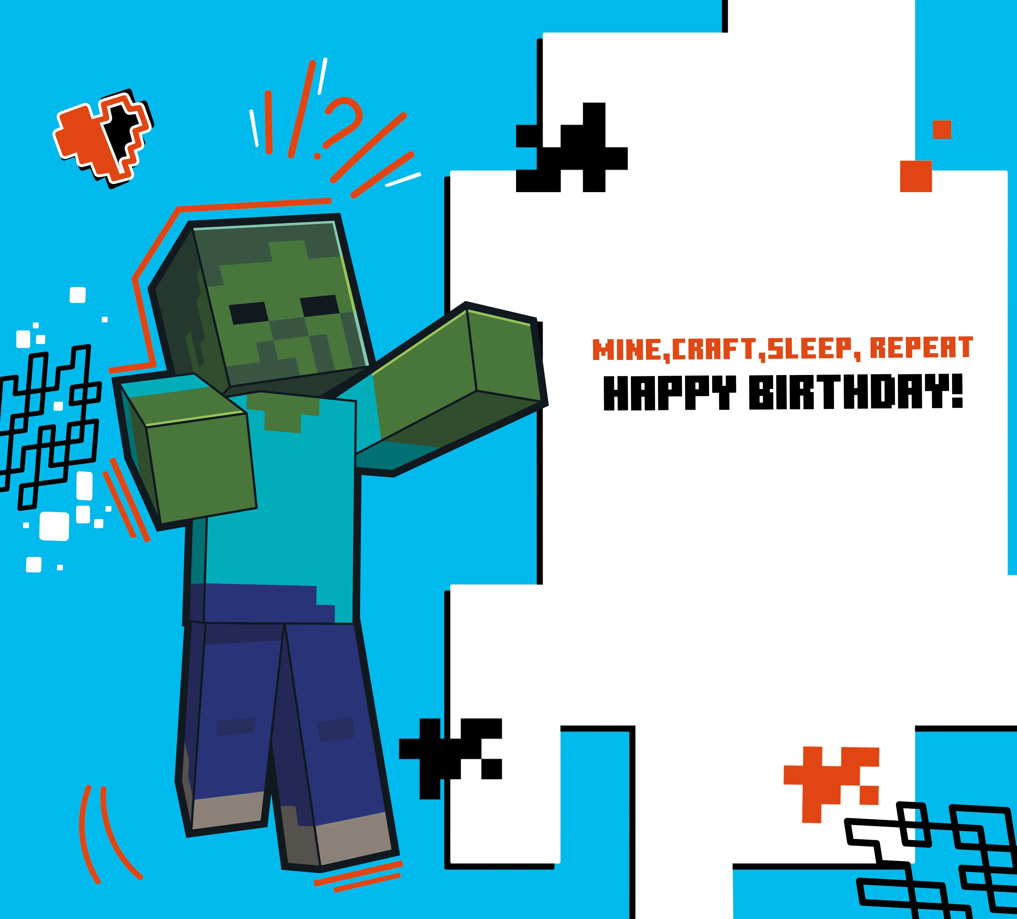 Minecraft Age 6 Birthday Card - Image 3