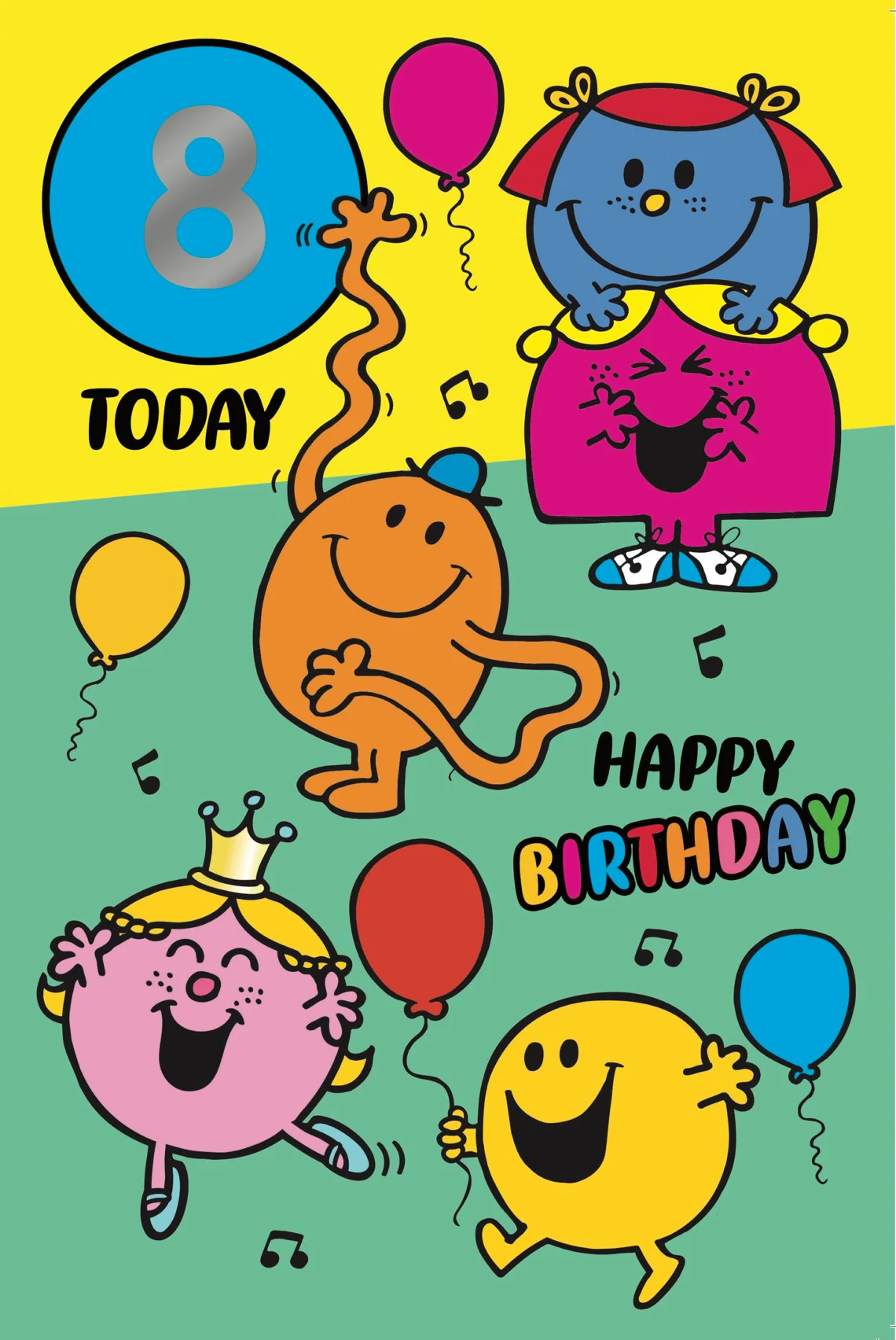 Mr Men & Little Miss Age Sticker Birthday Card - Image 3