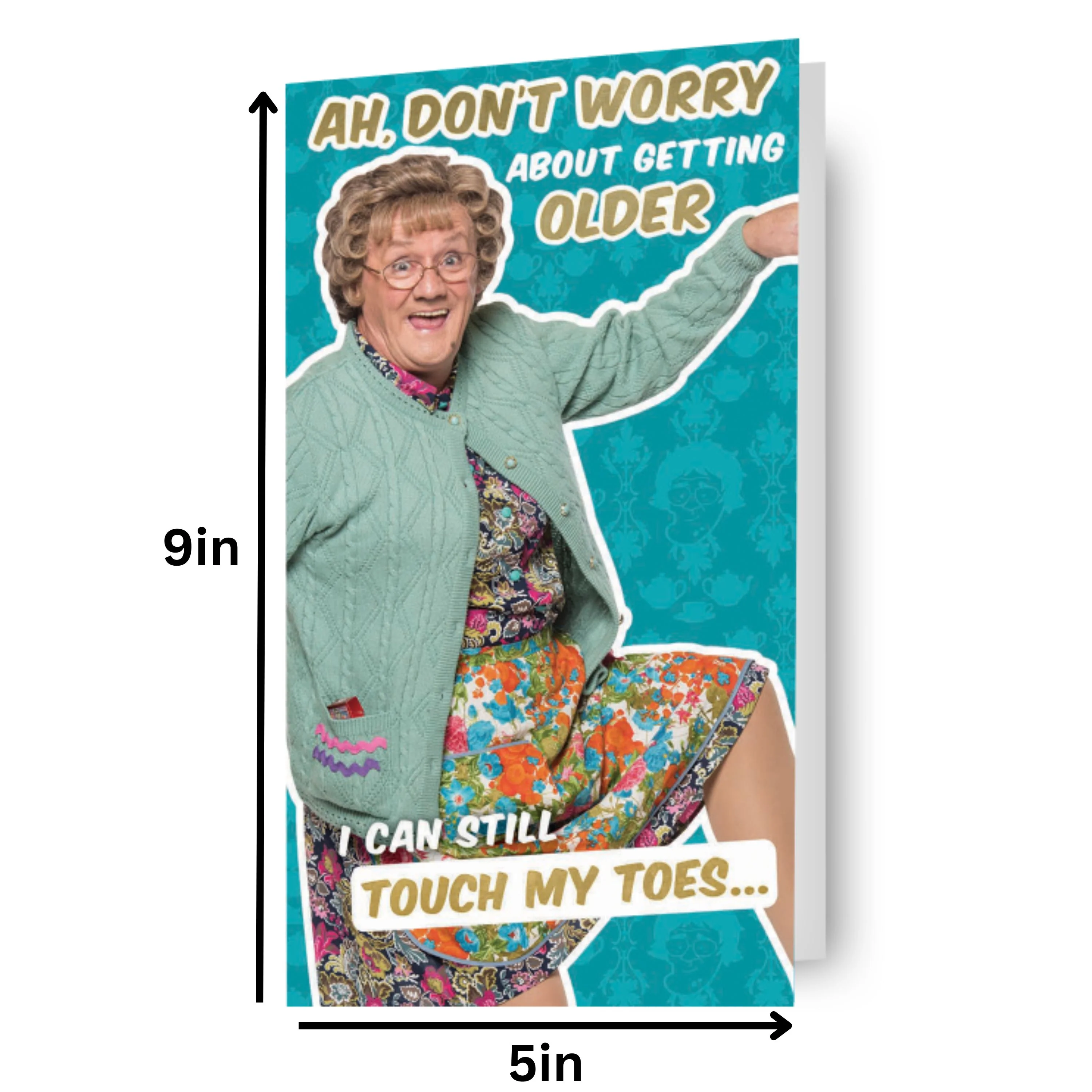 Mrs Brown's Boys 'Still Touch My Toes' Birthday Card - Image 3