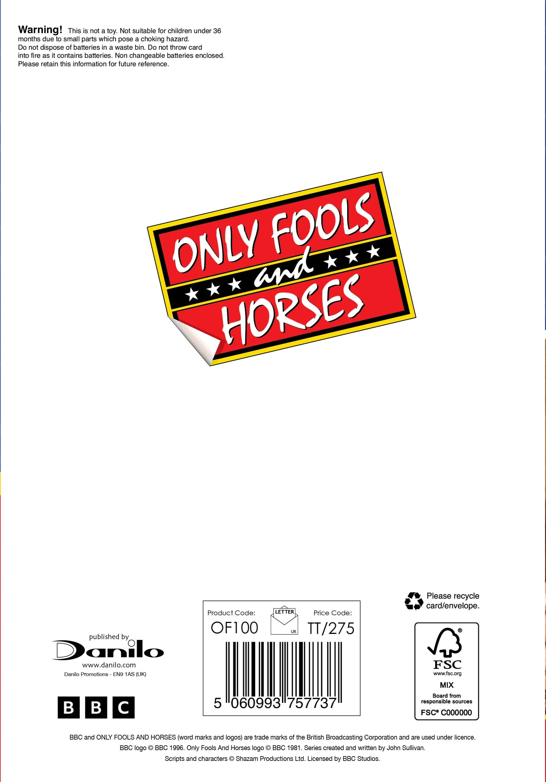 Only Fools and Horses Dad Sound Card - Image 5
