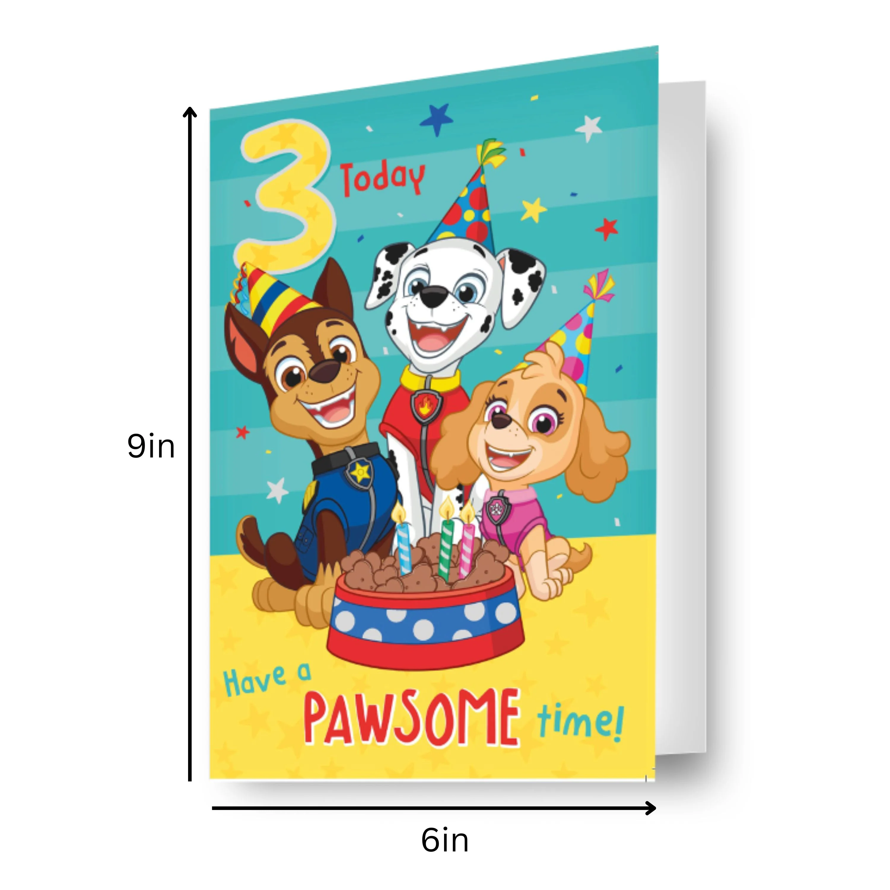 Paw Patrol Birthday Card Age 3 - Image 2