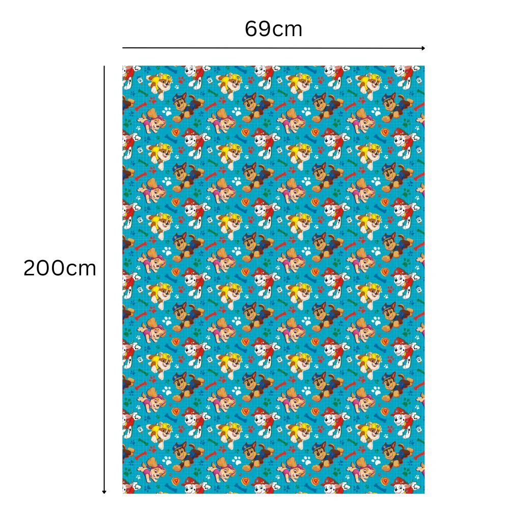 Paw Patrol 2m Roll Wrapping Paper - Image 2