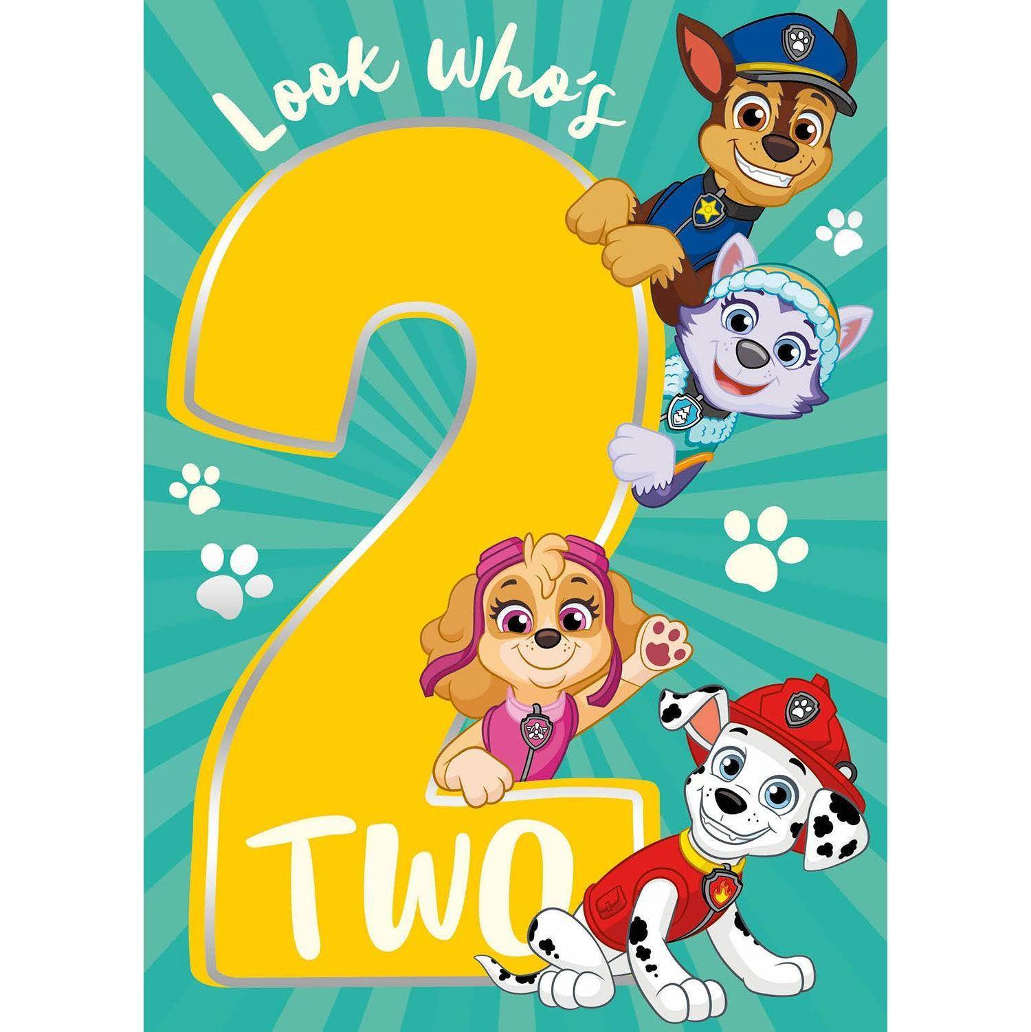 Paw Patrol Age 2 Birthday Card - Image 3