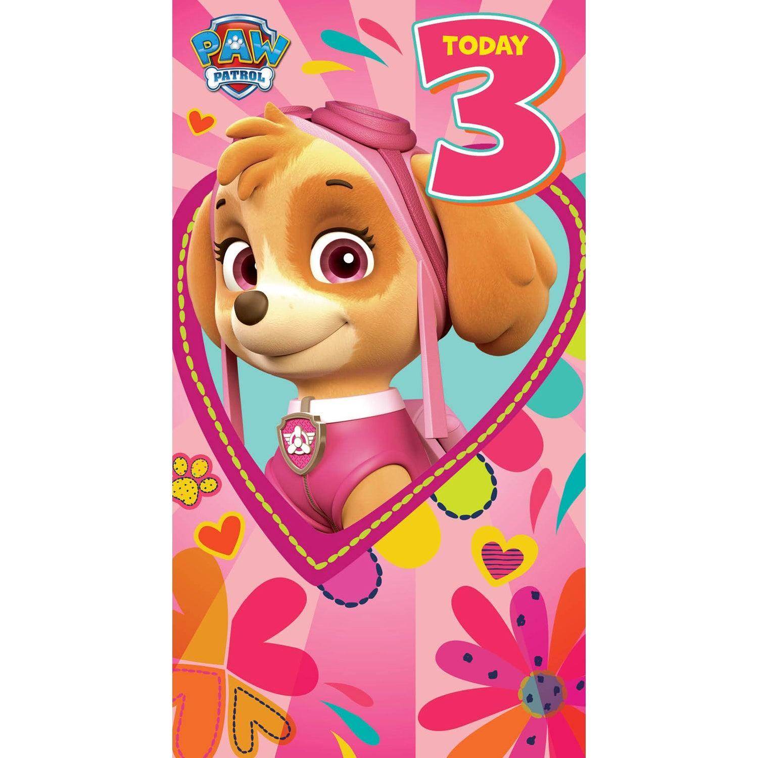 Paw Patrol Age 3 Birthday Card - Image 3