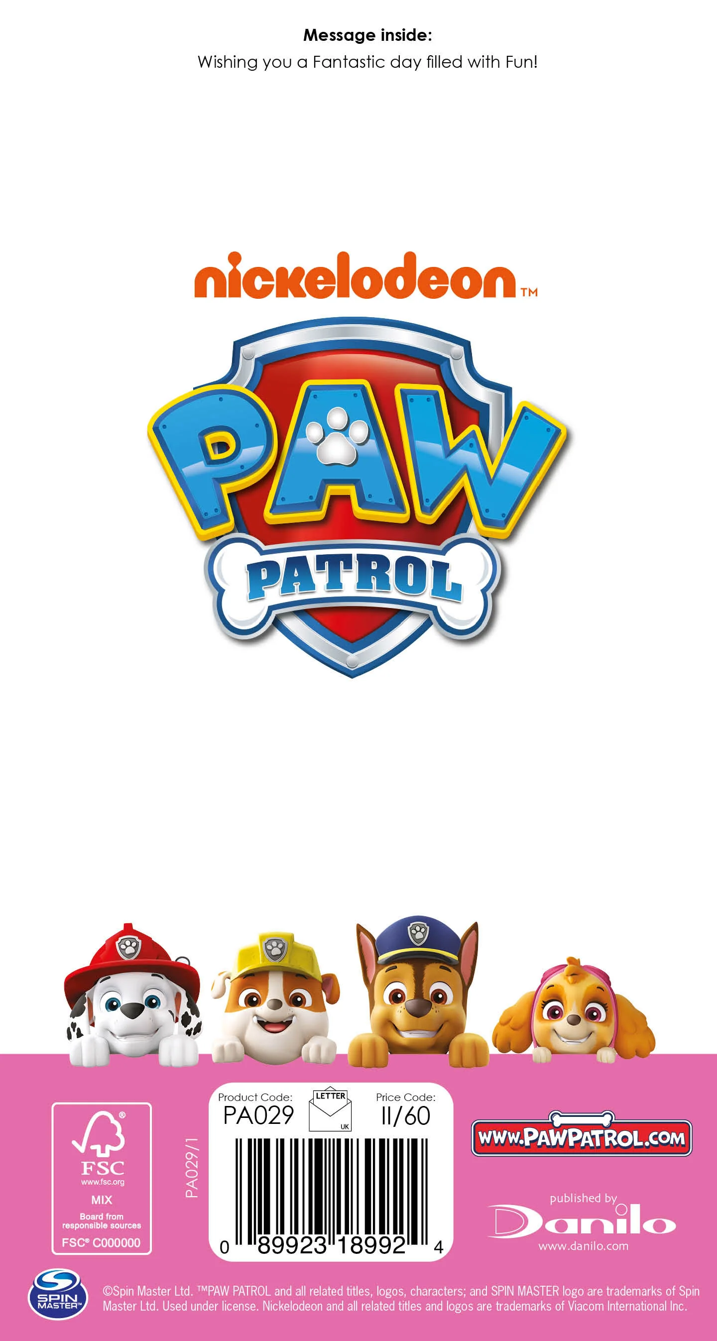 Paw Patrol Age 3 Birthday Card - Image 5