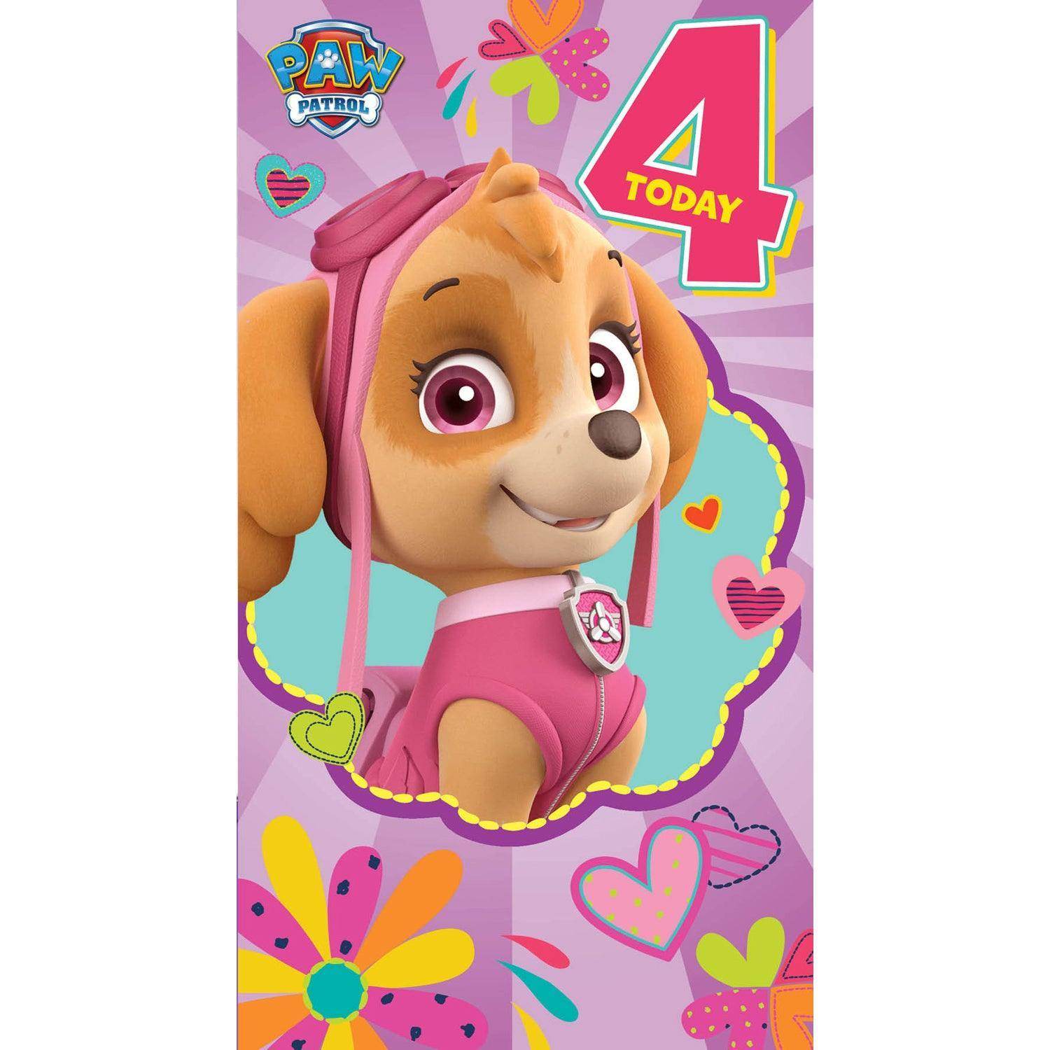 Paw Patrol Age 4 Birthday Card - Image 3