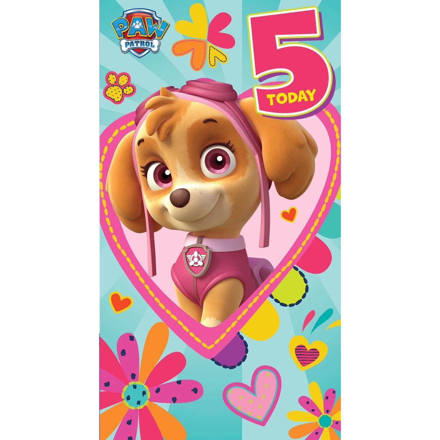 Paw Patrol Age 5 Birthday Card - Image 3