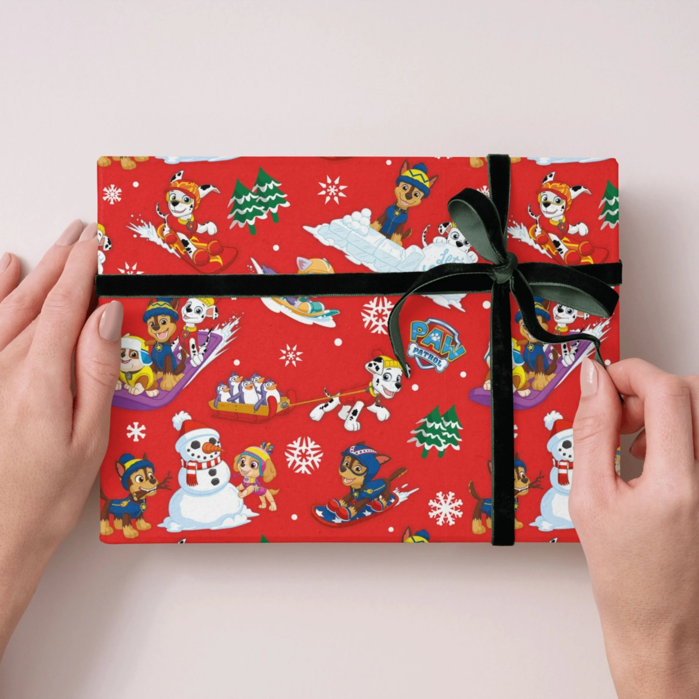 Paw Patrol Christmas Wrapping Paper 4m Roll - 3 Pack Bundle - Image 3