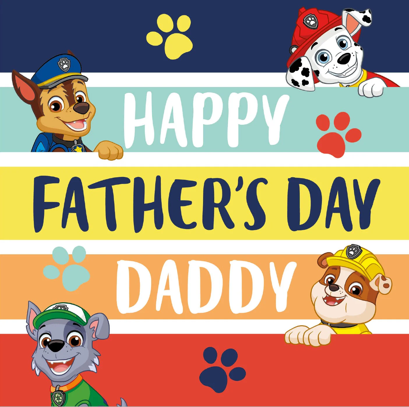 Paw Patrol 'Daddy' Father's Day Card - Image 3