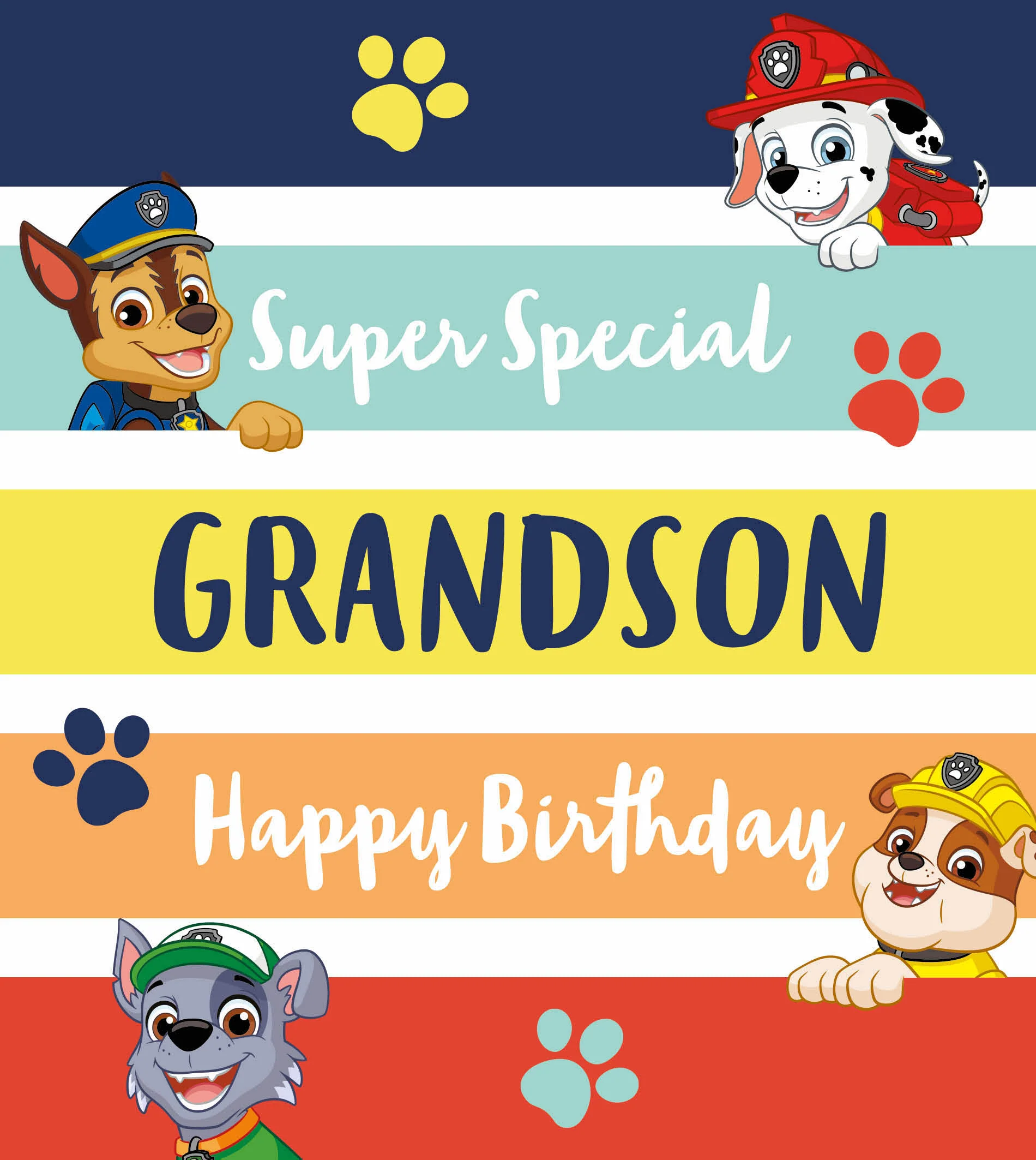 Paw Patrol Grandson Birthday Card - Image 3