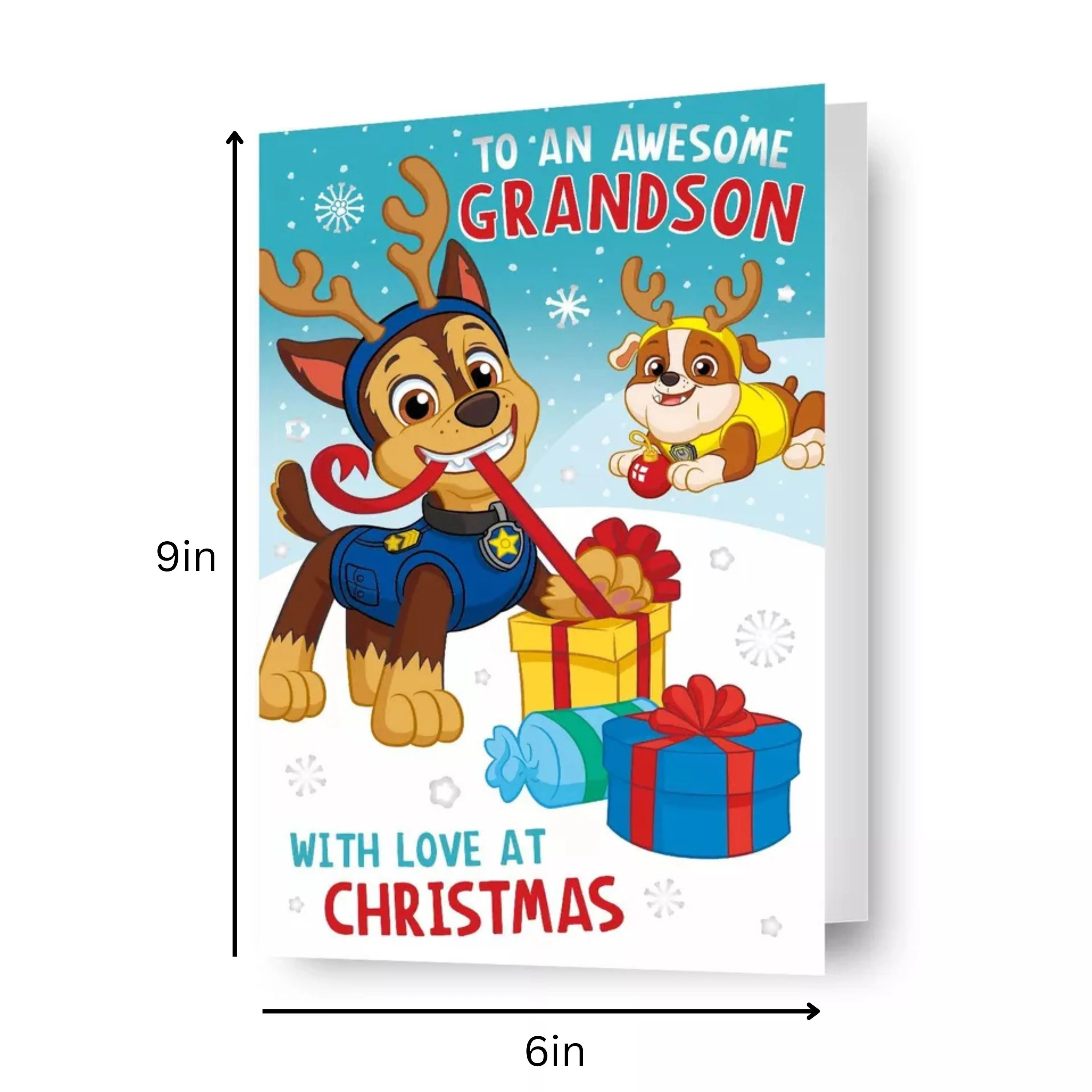 Paw Patrol 'Grandson' Pop Up Christmas Card - Image 3