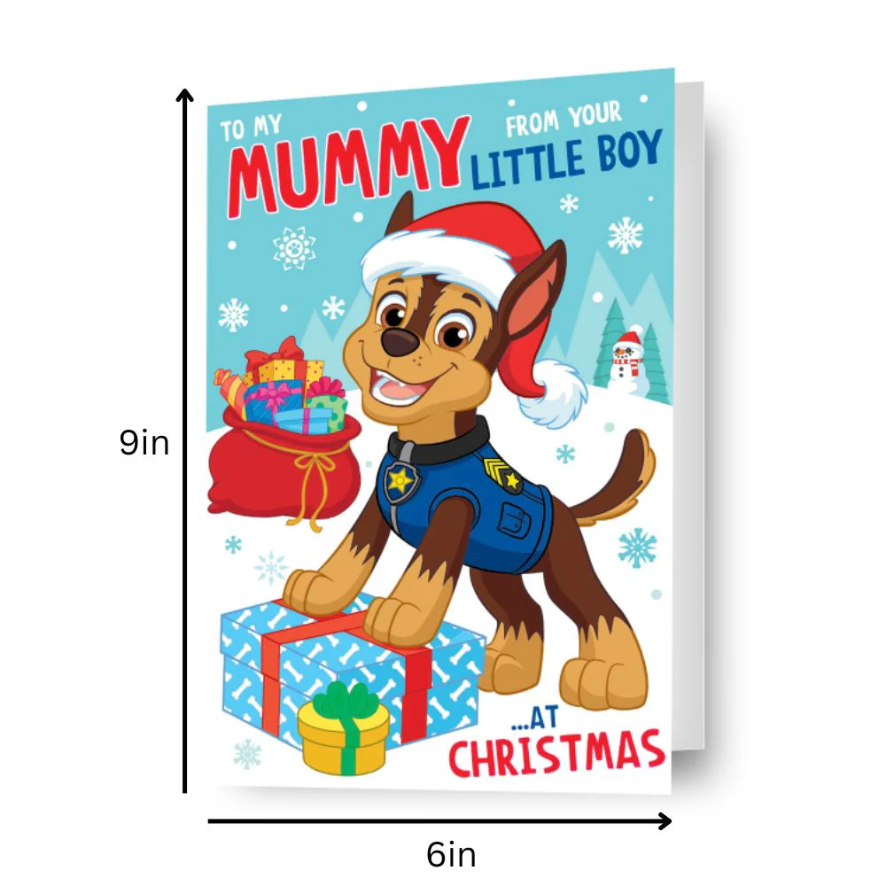 Paw Patrol Mummy 'From Your Little Boy' Pop Up Christmas Card - Image 3