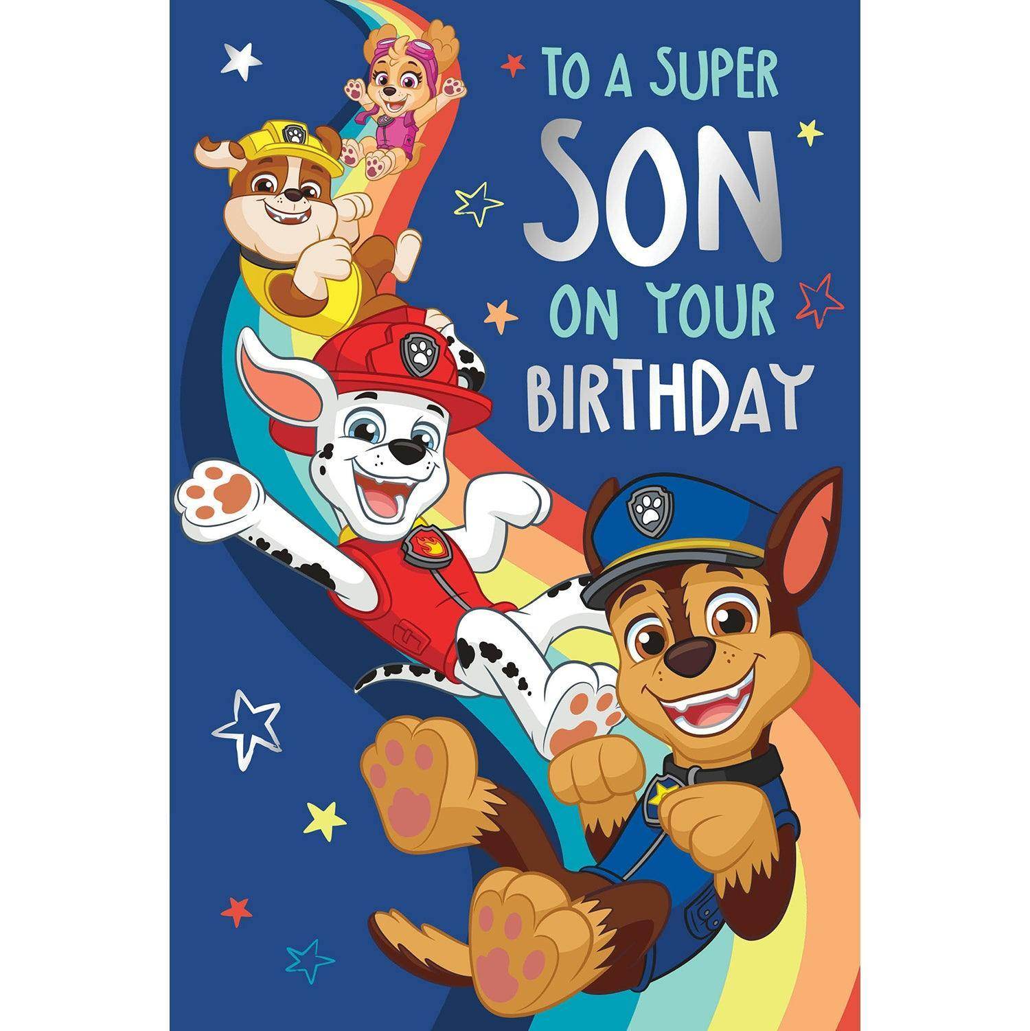 Paw Patrol Son Birthday Card, To A Super Son - Image 3