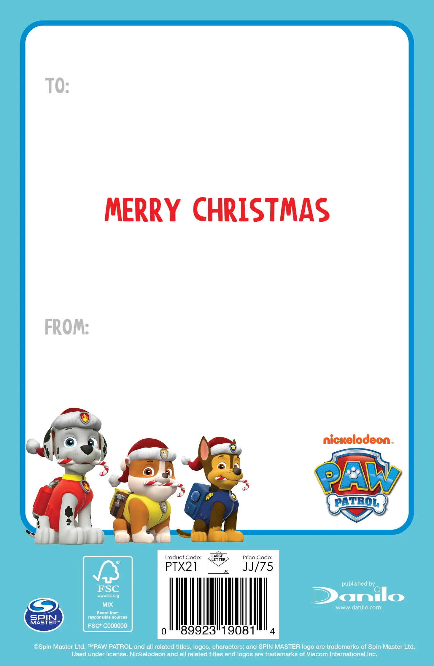Paw Patrol 'Special Boy' Christmas Card - Image 5