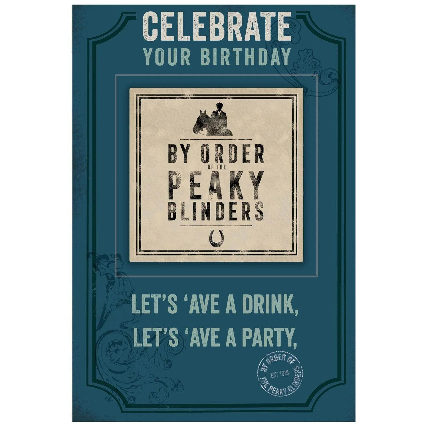 Peaky Blinders Birthday Card with Detachable Coaster - Image 3
