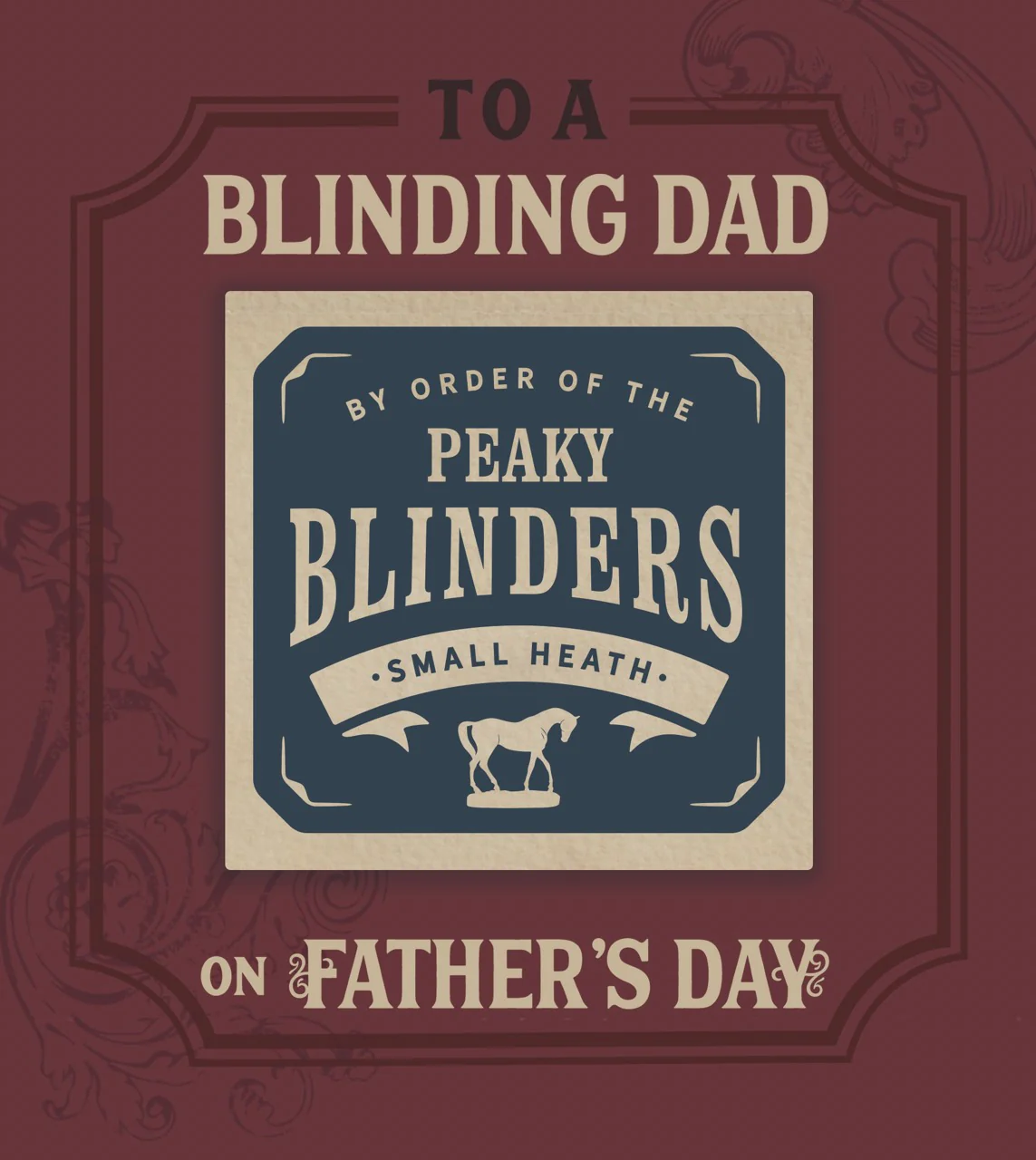 Peaky Blinders Coaster Dad Father's Day Card - Image 2