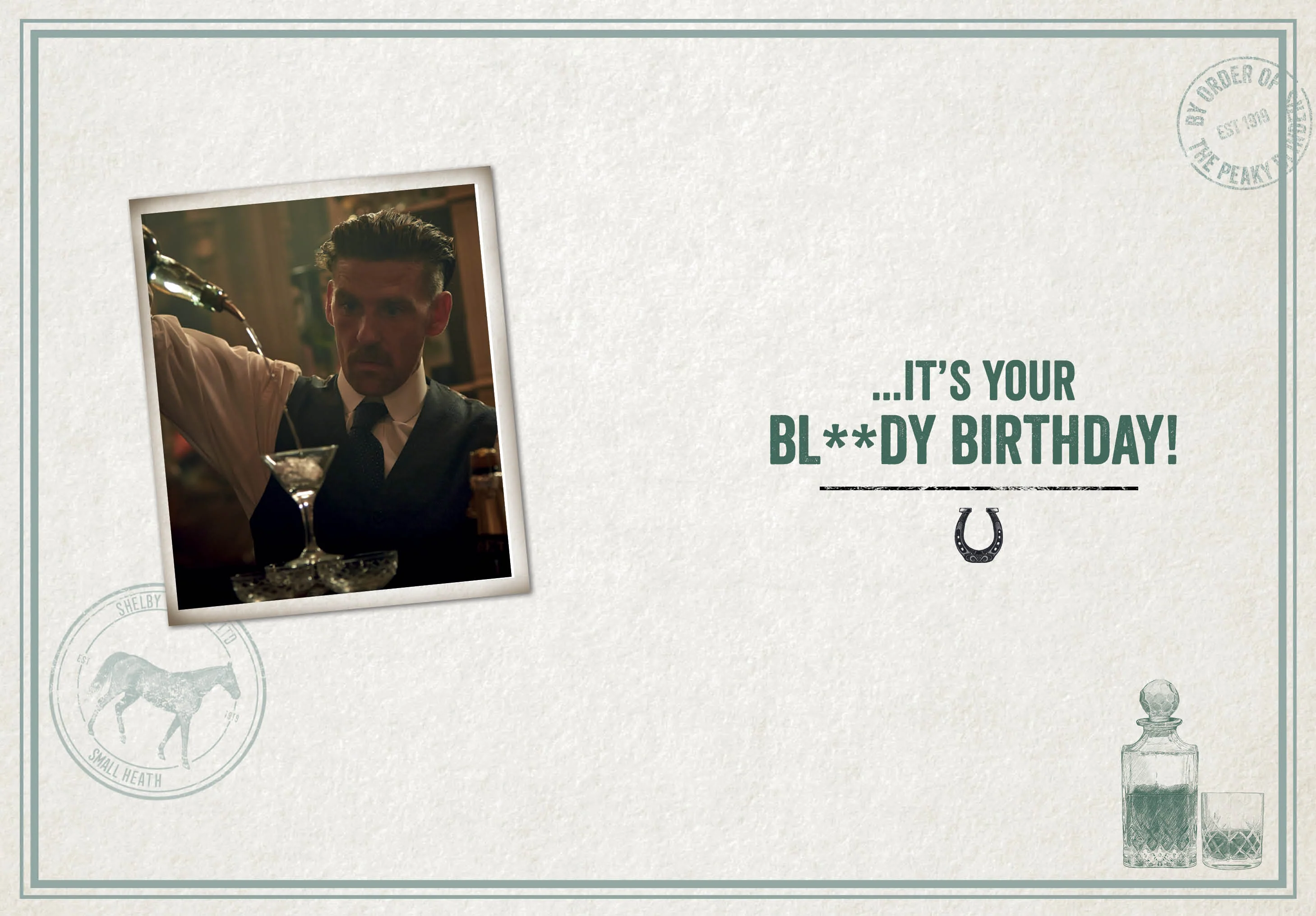 Peaky Blinders Drink & Eat Cake Birthday Card - Image 4