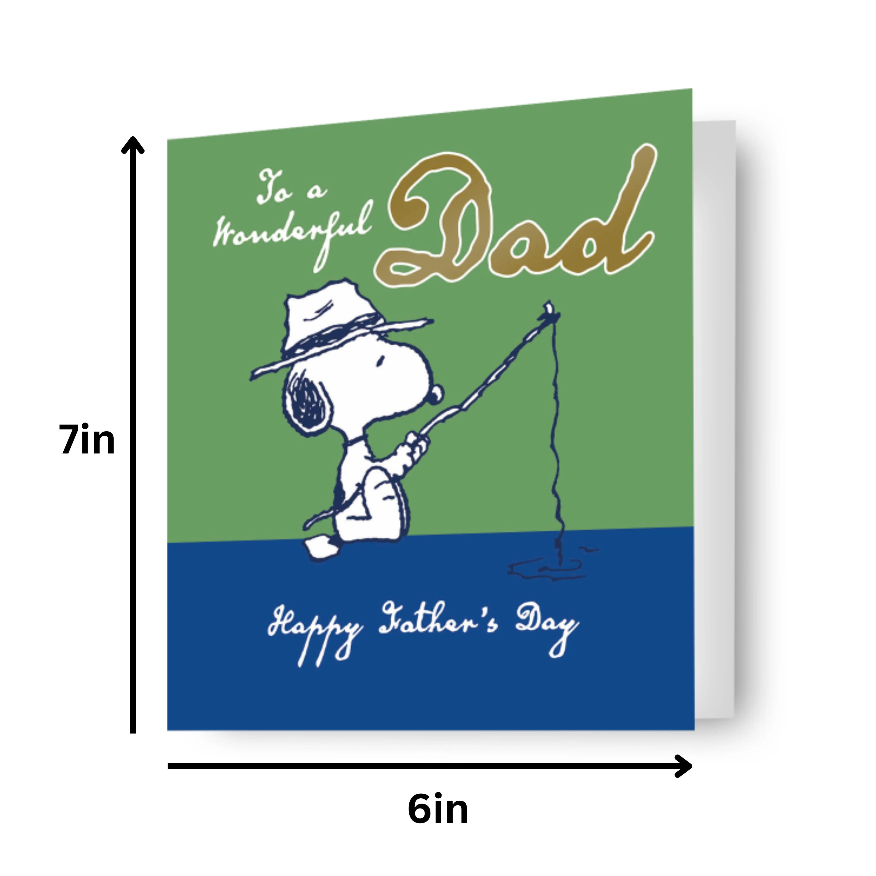Peanuts Dad Fishing Father's Day Card - Image 2