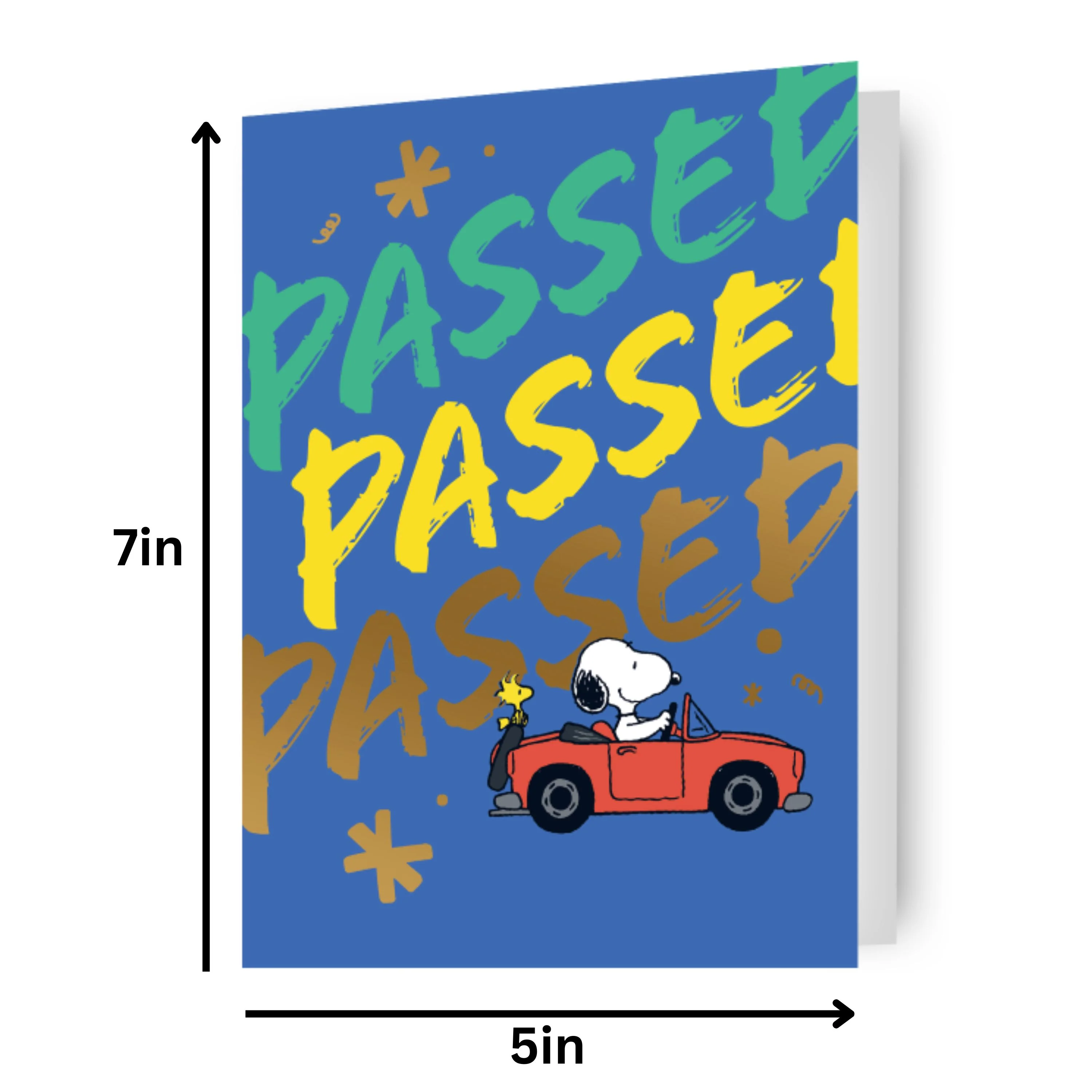 Peanuts Snoopy Passed Driving Test Card - Image 2