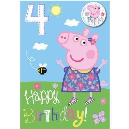 Peppa Pig Age 4 Birthday Card - Image 3