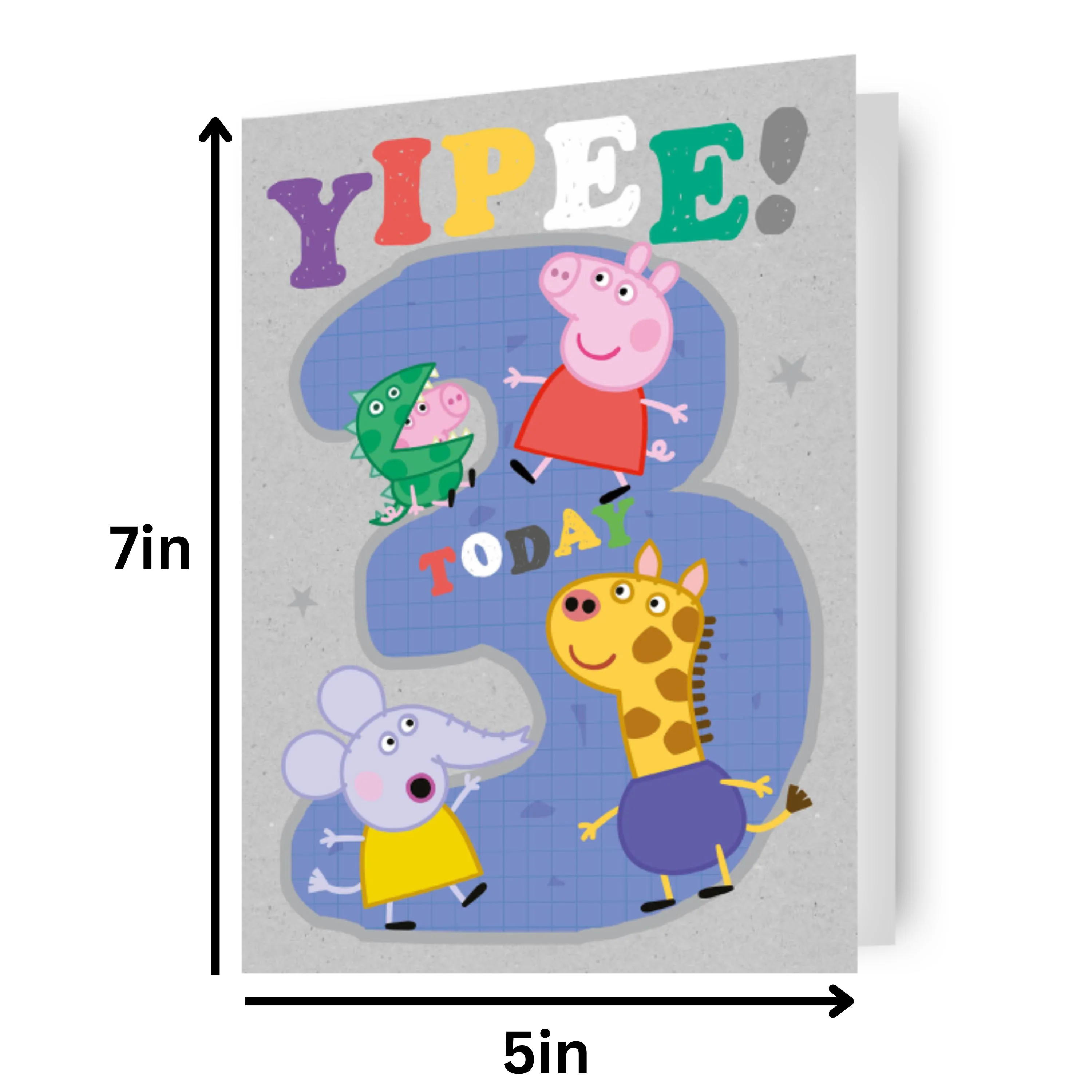 Peppa Pig Age 3 Birthday Card - Image 2