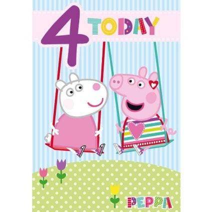 Peppa Pig Age 4 Birthday Card - Image 3