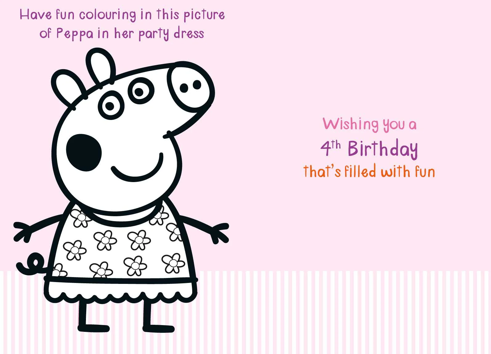 Peppa Pig Age 4 Birthday Card - Image 4
