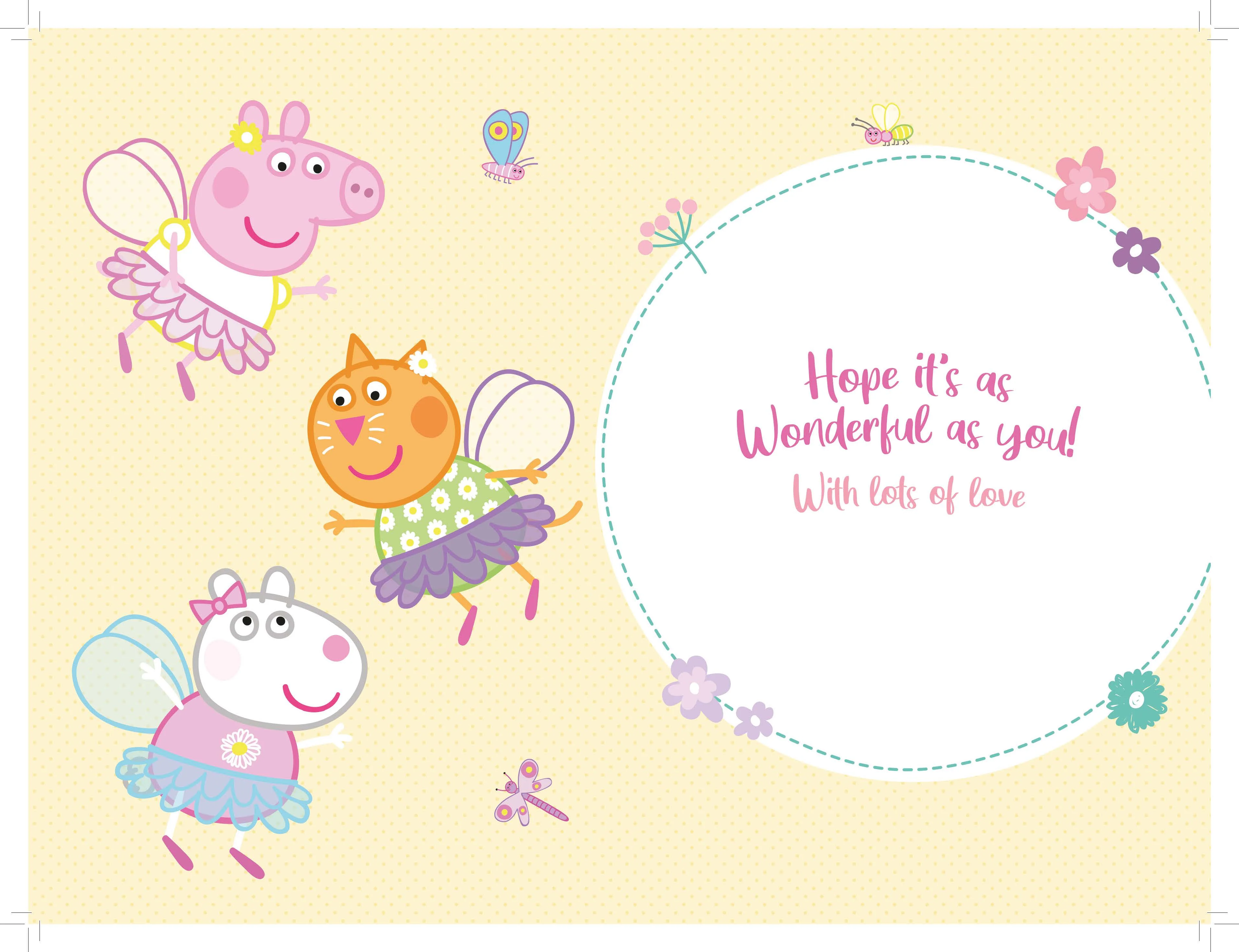 Peppa Pig Badge Granddaughter Birthday Card - Image 4