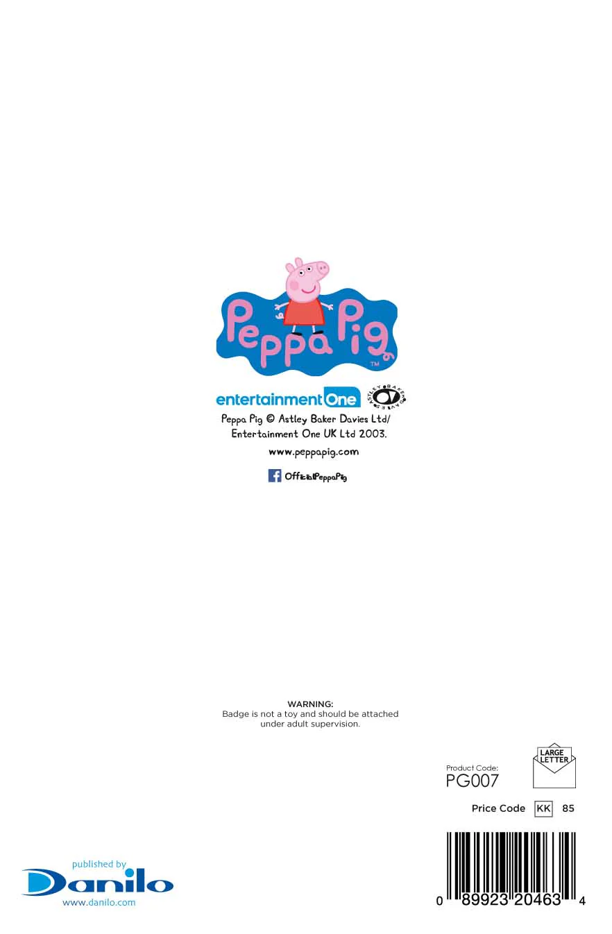 Peppa Pig Granddaughter Birthday Card with Badge - Image 5