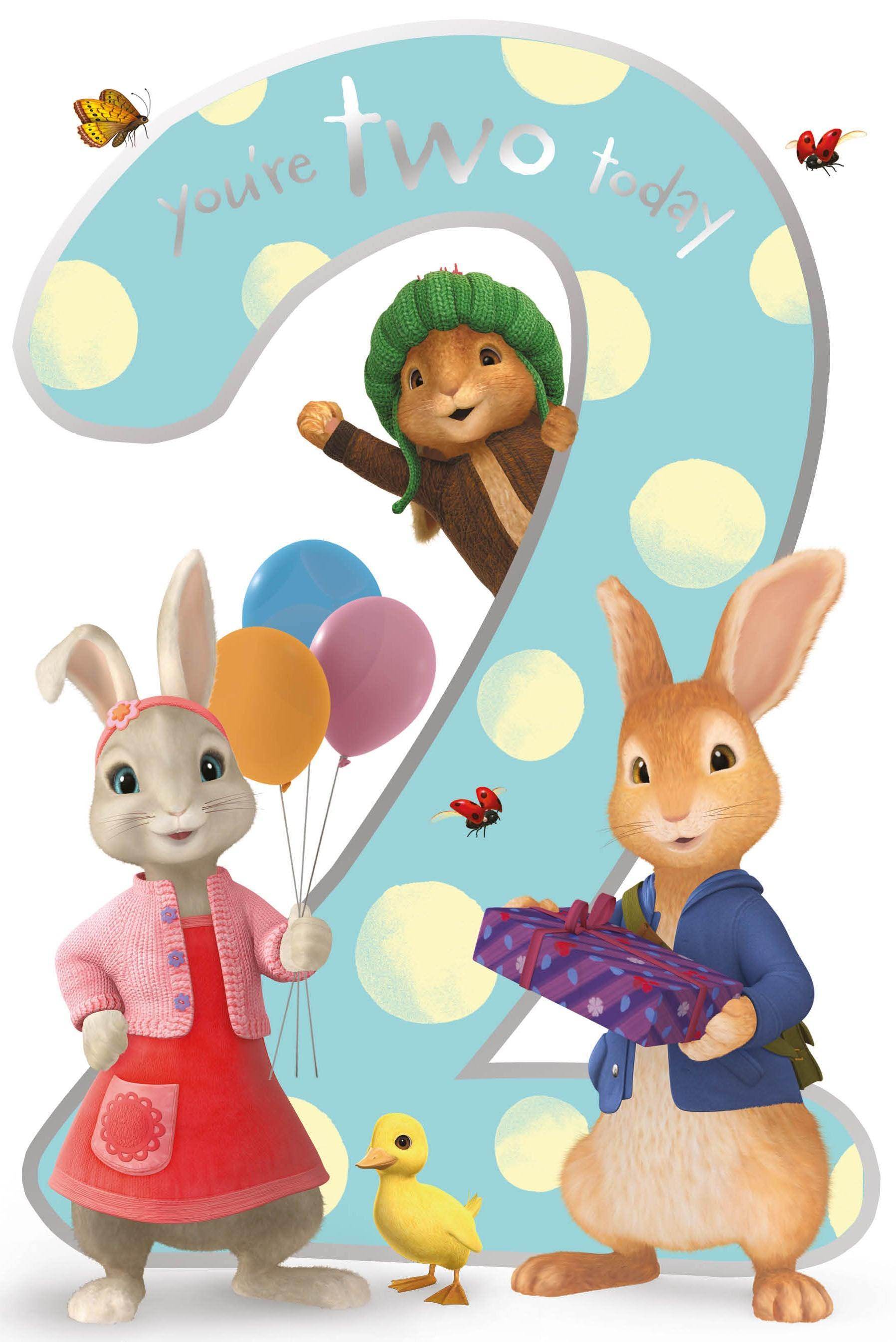 Peter Rabbit Age 2 Birthday Card - Image 3