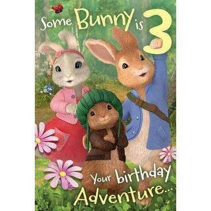 Peter Rabbit Age 3 Birthday Card - Image 3