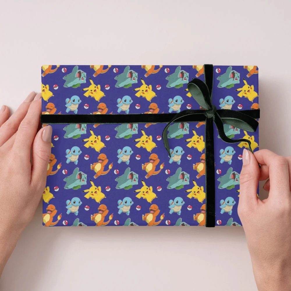 Pokemon 4m Roll Wrapping Paper - 3 Pack Bundle - Image 3