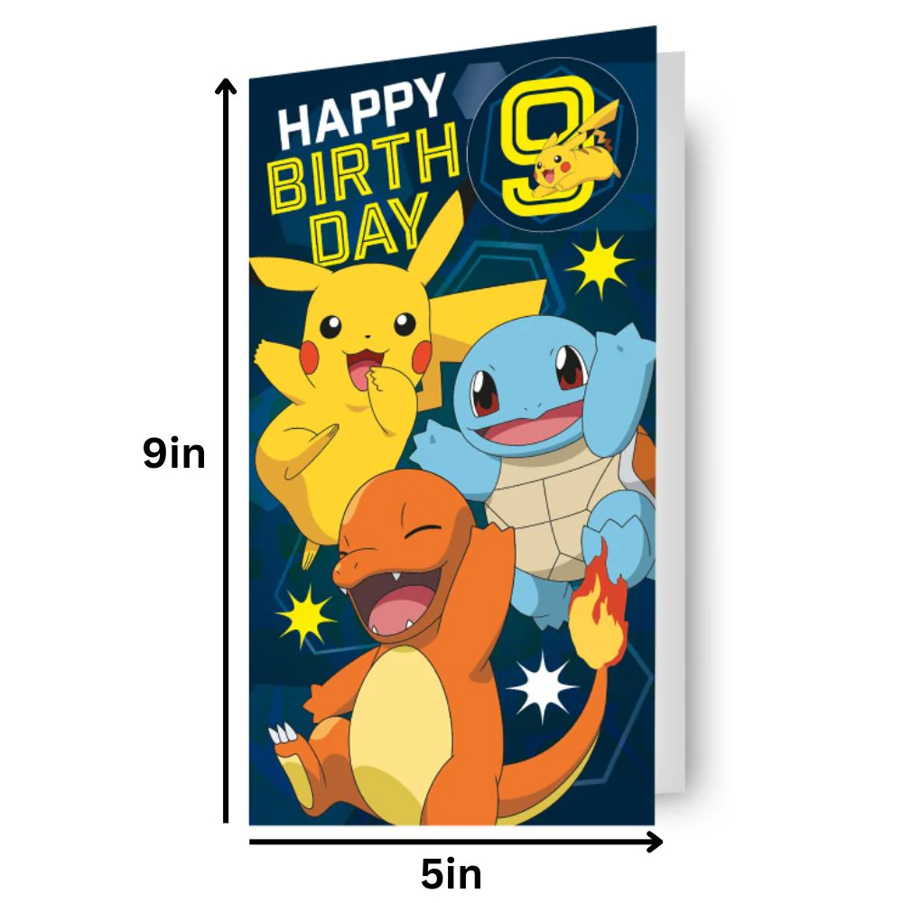 Pokemon Multi Ages 7-14 Sticker Birthday Card - Image 4