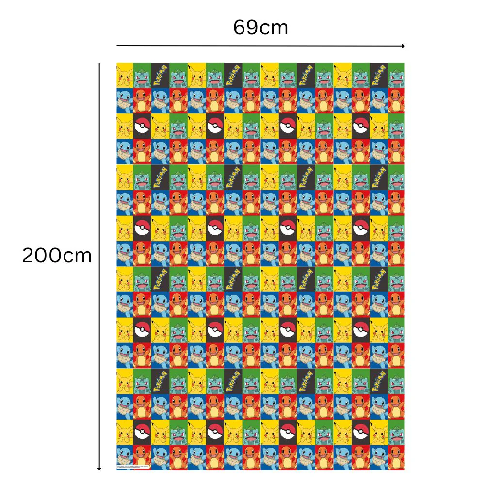 Pokemon 2m Roll Wrapping Paper - Image 2