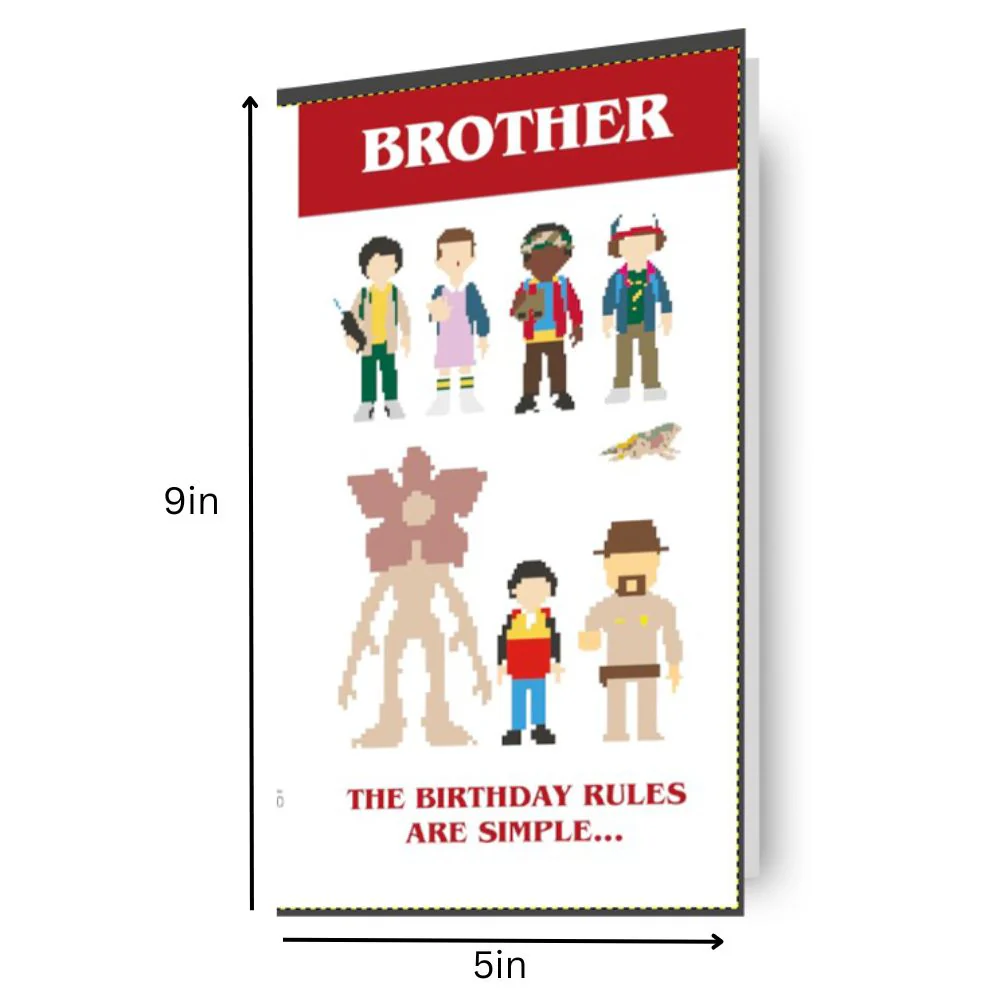 Stranger Things Brother Birthday Card - Image 2