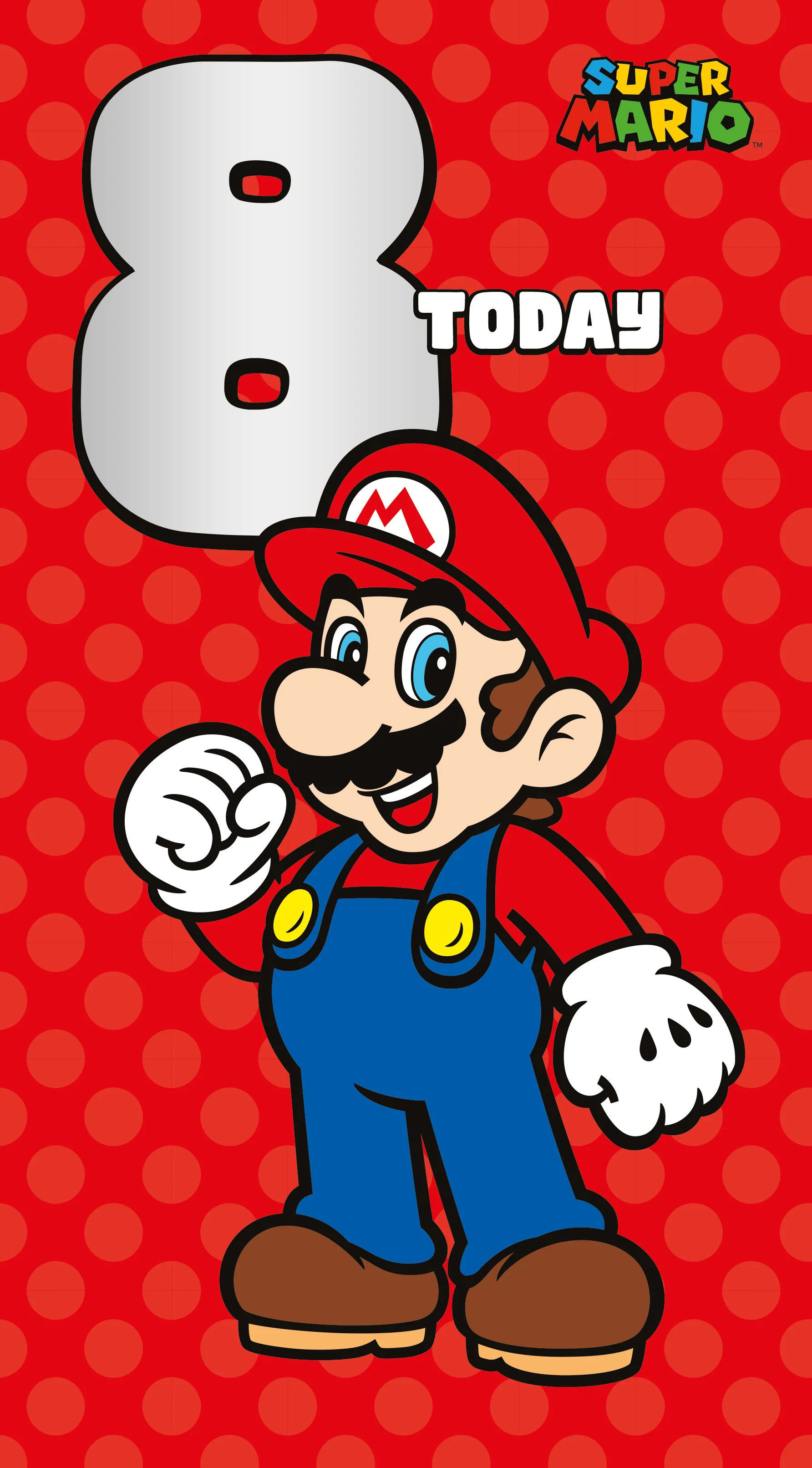 Super Mario Age 8 Birthday Card - Image 3