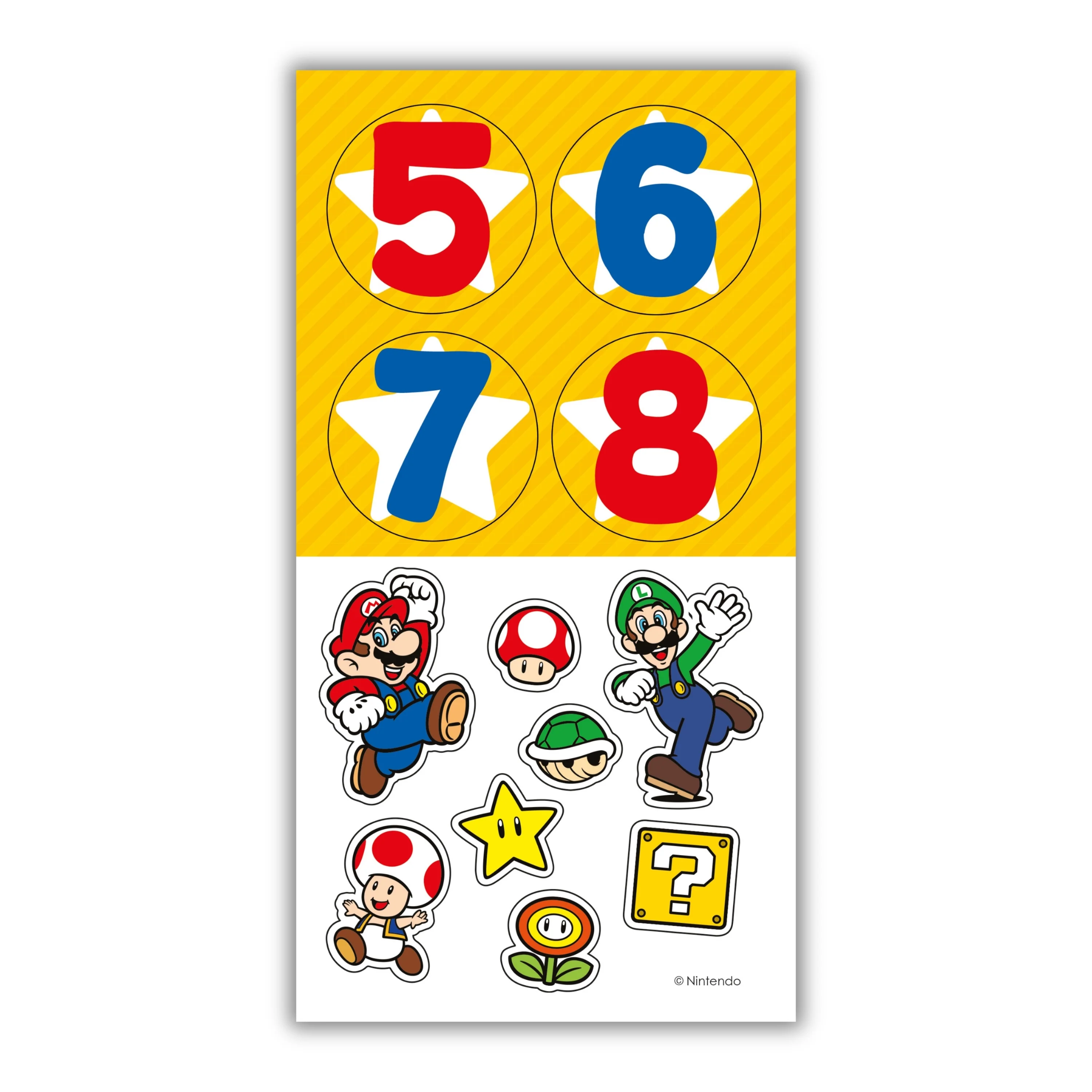 Super Mario Multi Ages 5-8 Sticker Birthday Card - Image 2