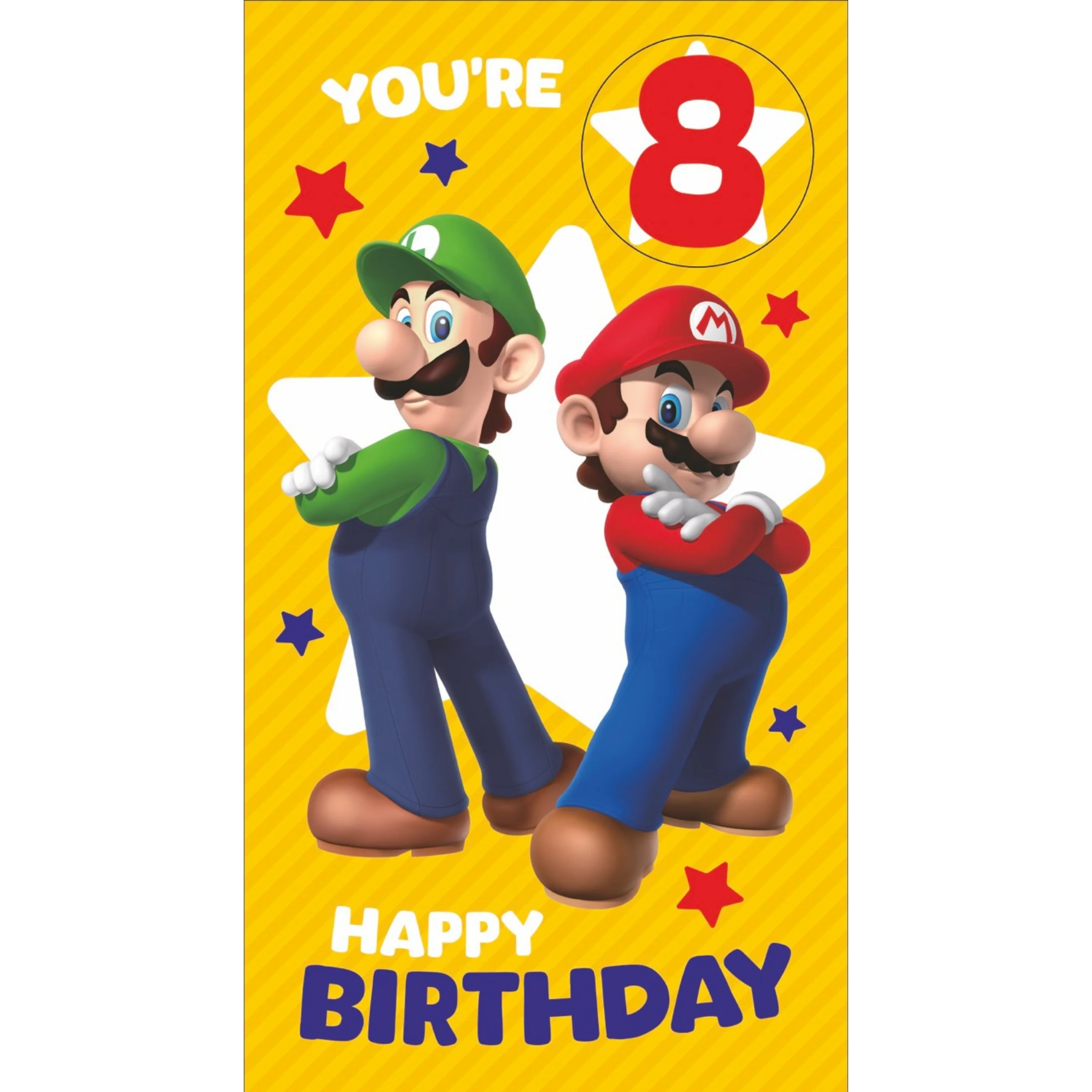 Super Mario Multi Ages 5-8 Sticker Birthday Card - Image 5