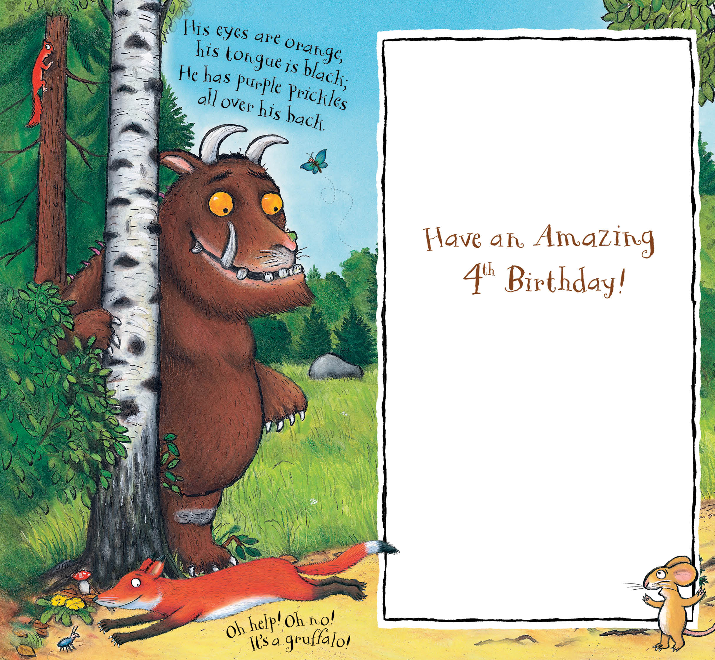The Gruffalo Age 4 Birthday Card - Image 4