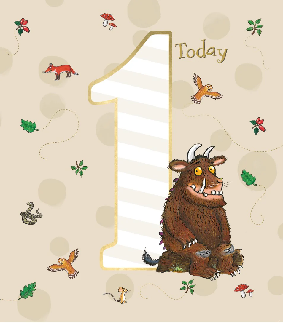 The Gruffalo Age 1 Birthday Card - Image 3