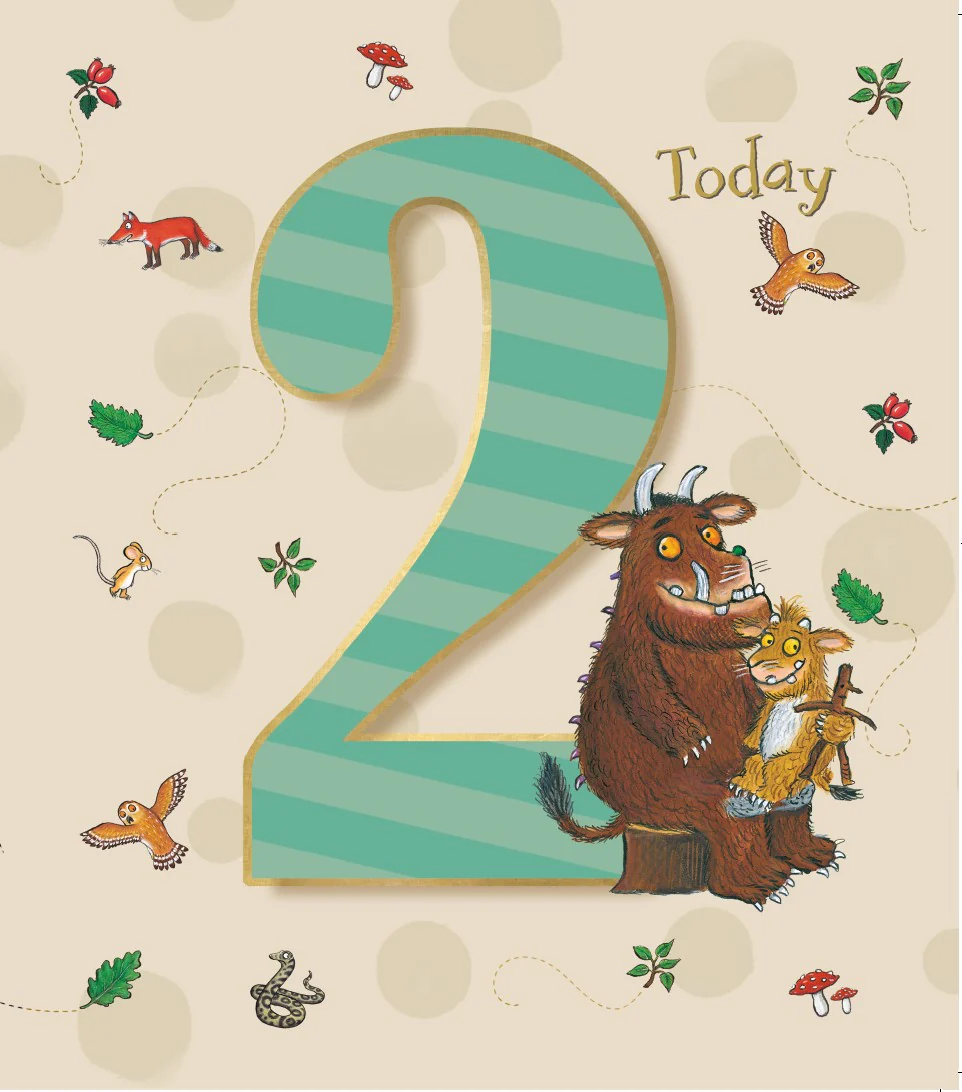 The Gruffalo Age 2 Birthday Card - Image 3