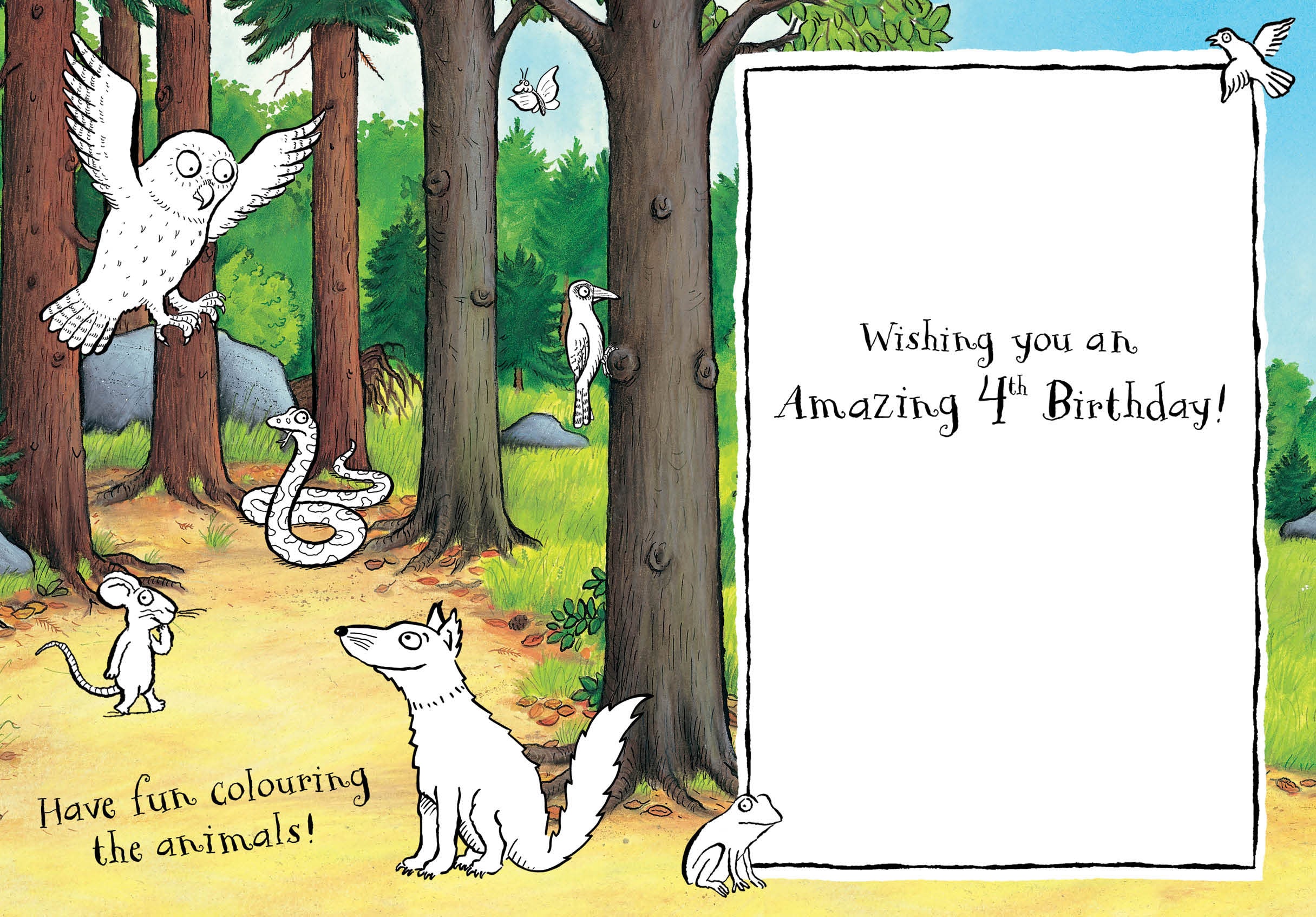 The Gruffalo Age 4 Birthday Card - Image 4